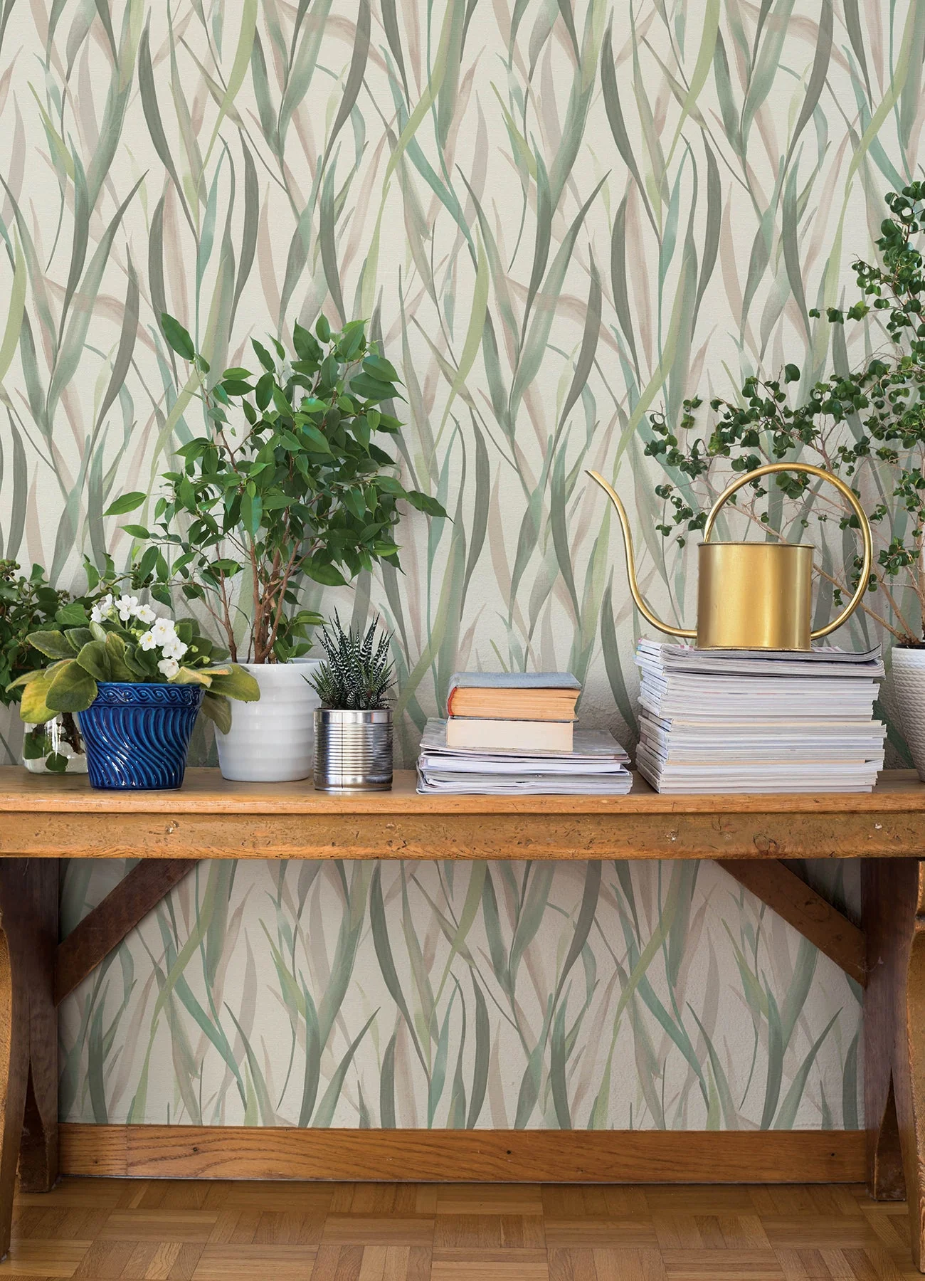 A-Street Prints 4202-330212 Willoughby Green Fronds Wallpaper - Image 3