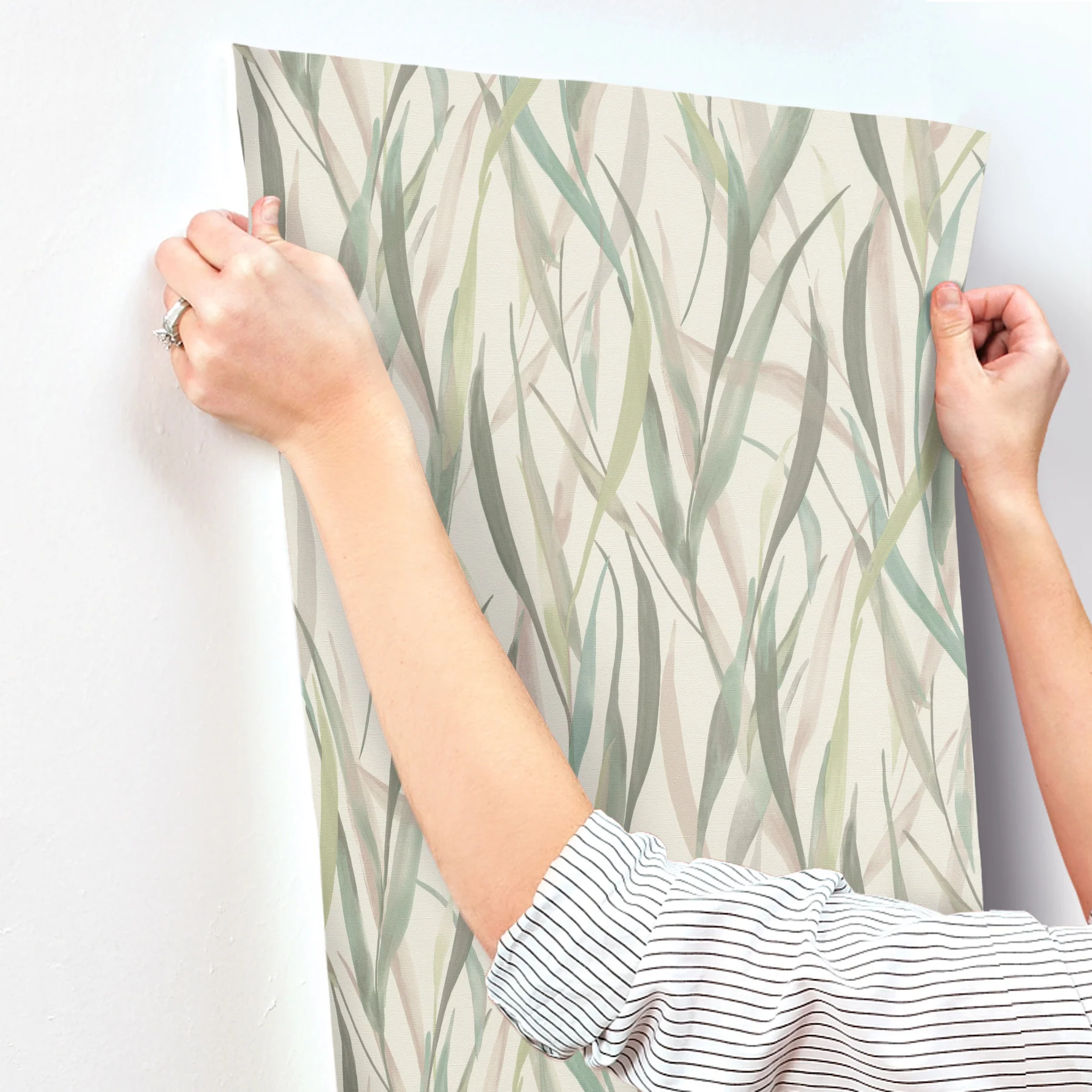 A-Street Prints 4202-330212 Willoughby Green Fronds Wallpaper - Image 6