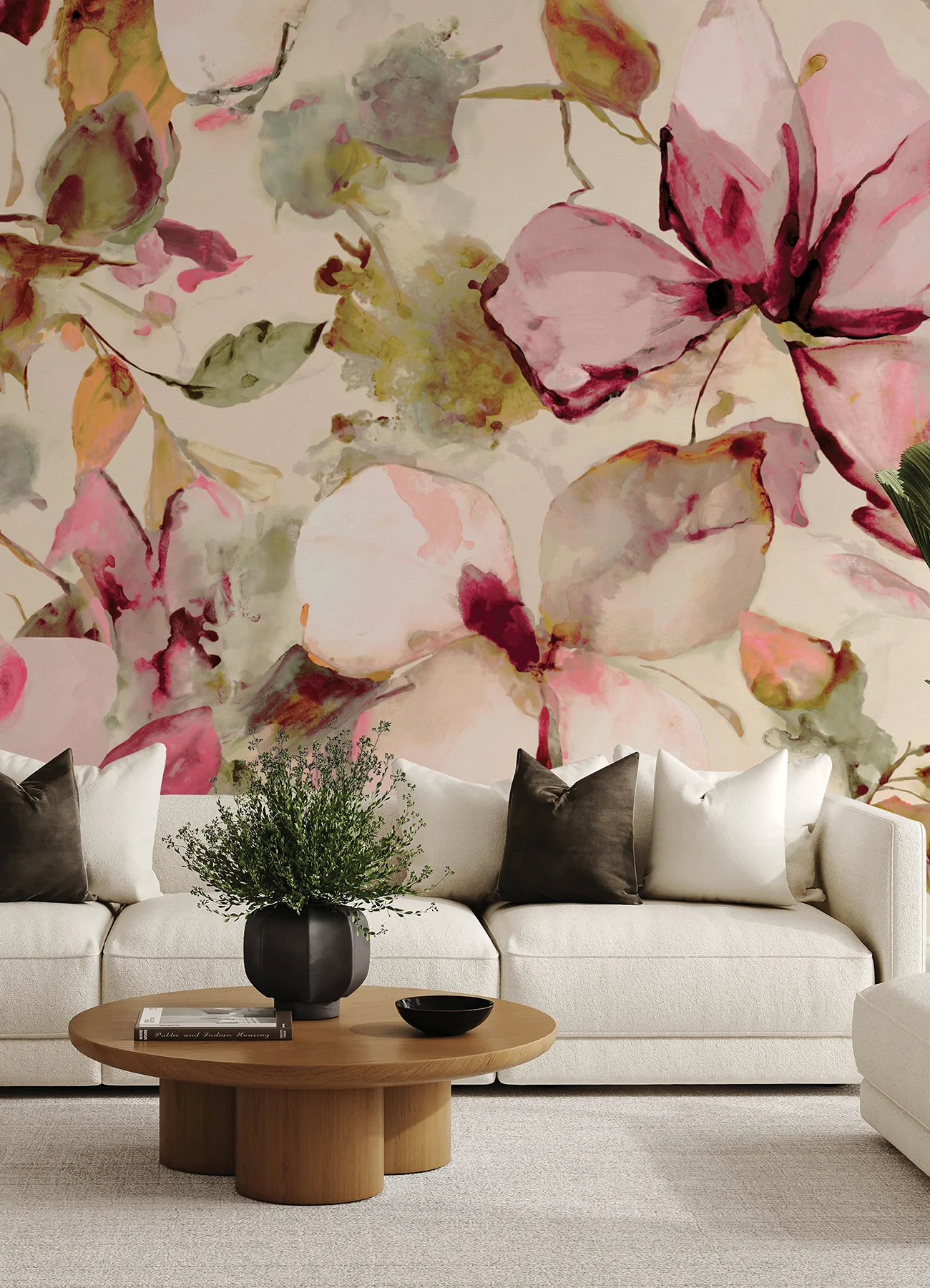 A-Street Prints 4202-367577M Florian Pink Wall Mural - Image 3