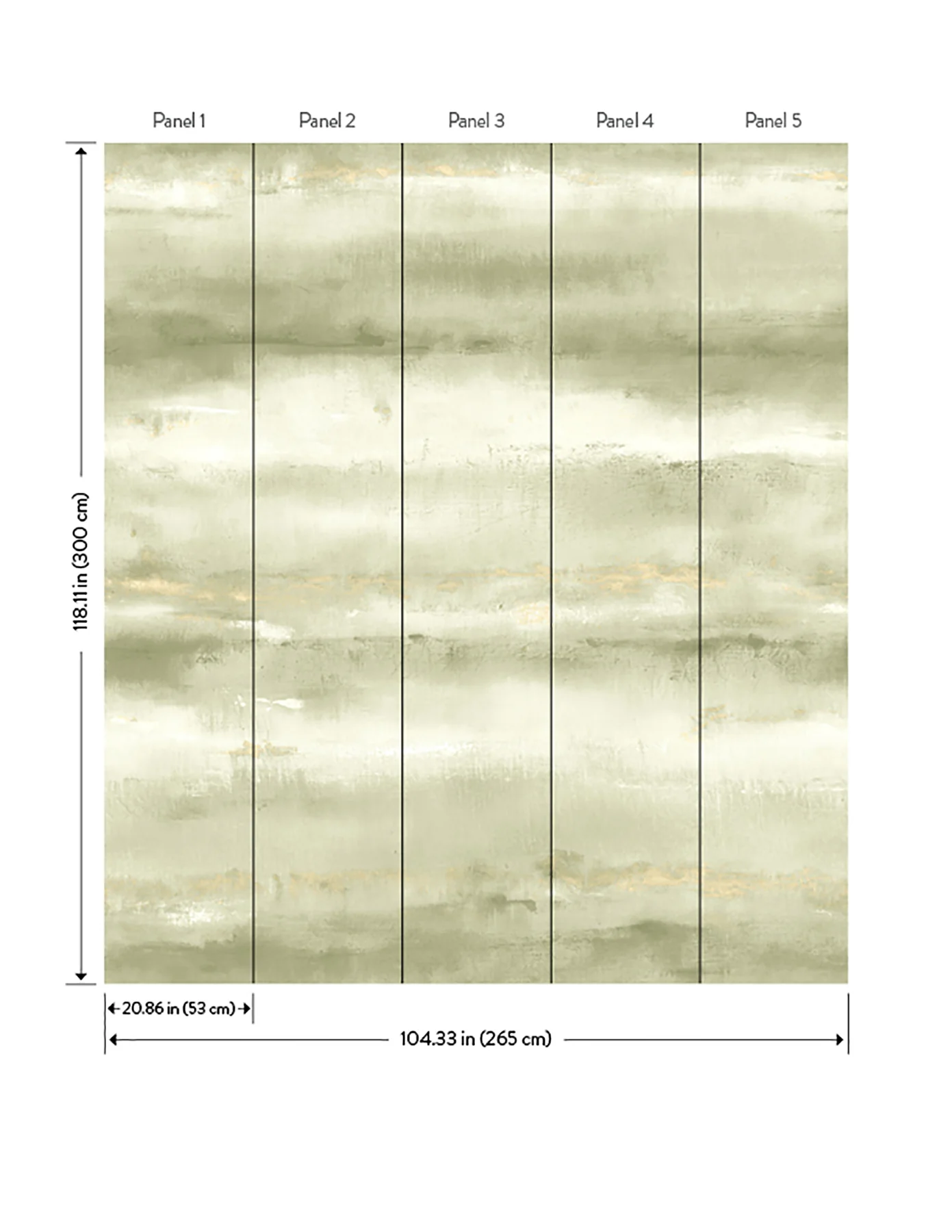 A-Street Prints 4202-367591M Aveline Green Wall Mural - Image 3