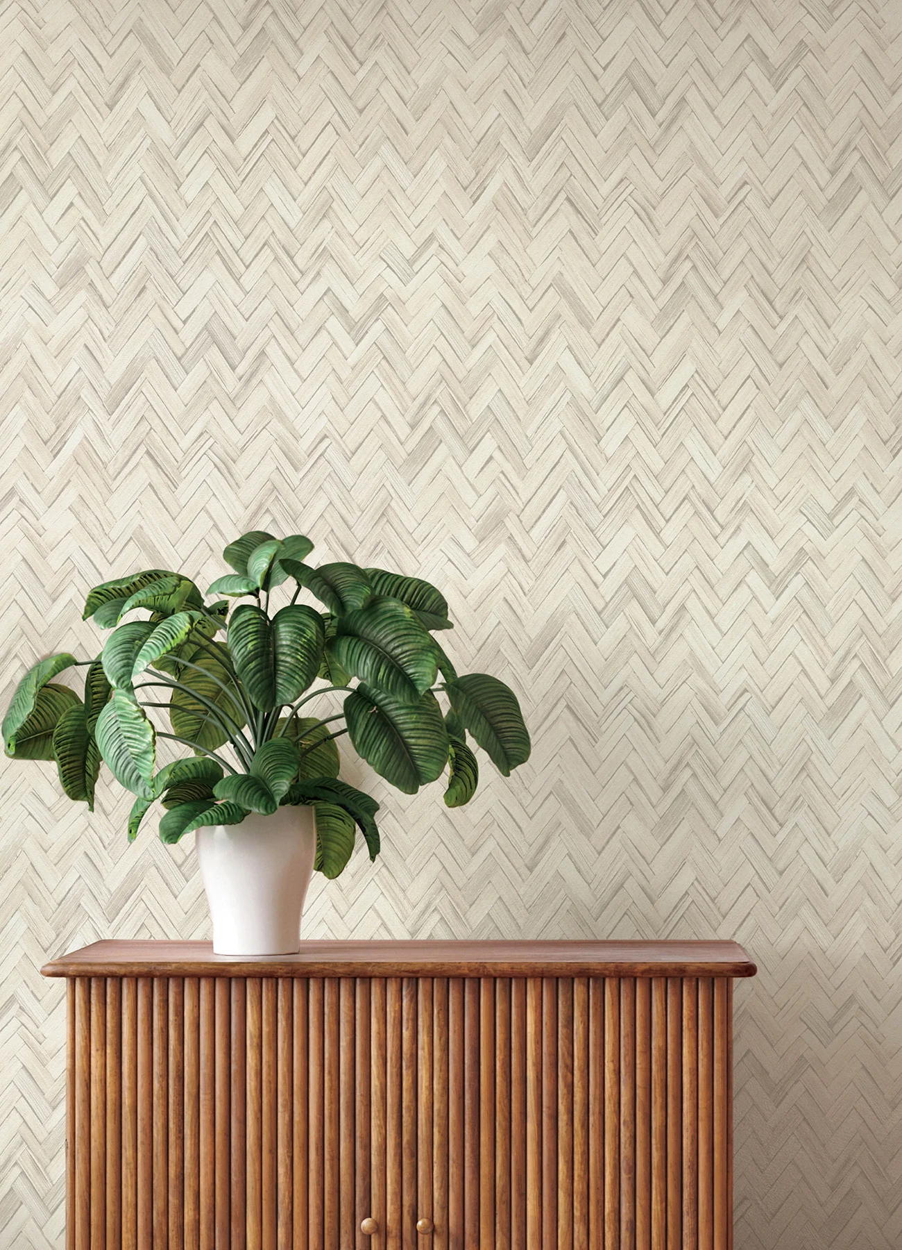 A-Street Prints 4202-410372 Ellery Beige Herringbone Wallpaper - Image 5