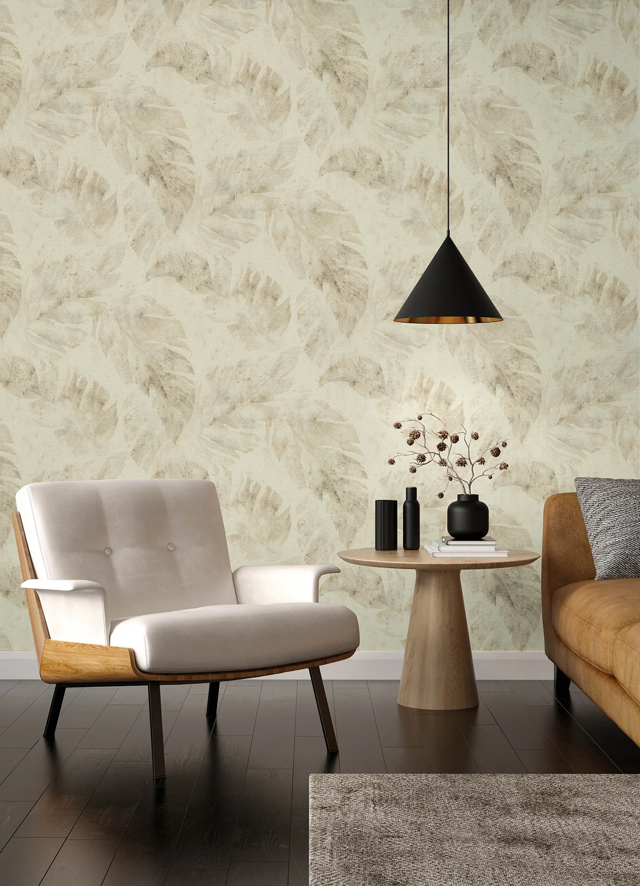 A-Street Prints 4202-416145 Sanne Beige Palm Wallpaper - Image 4