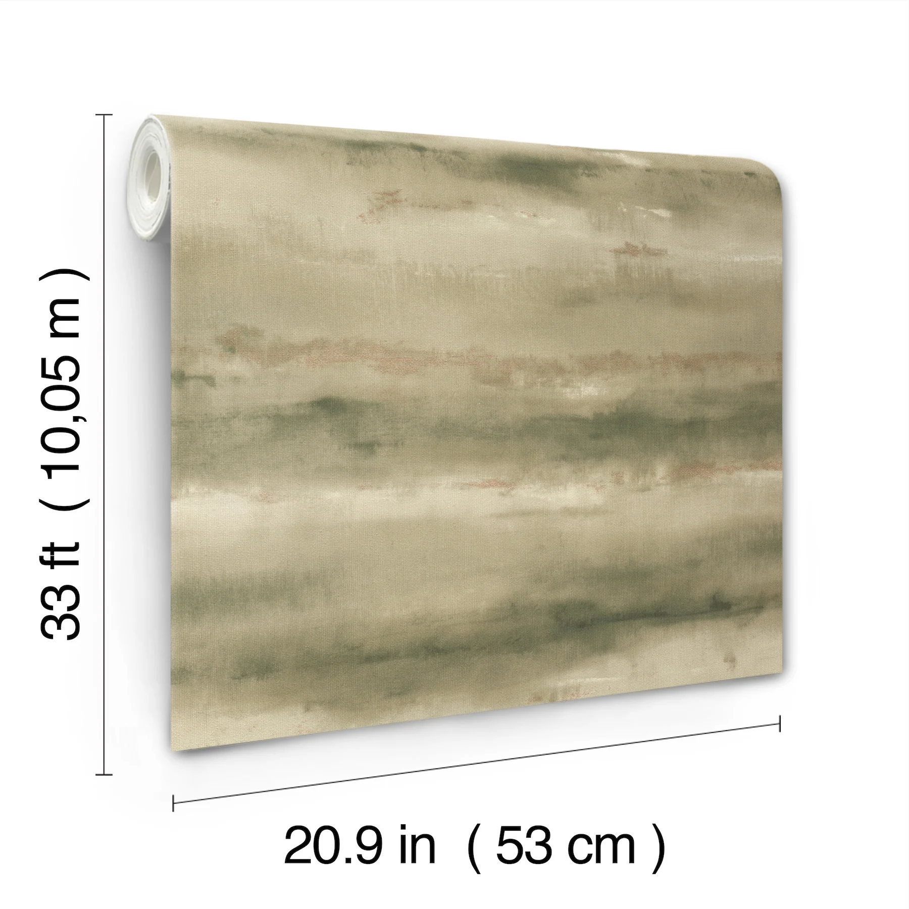 A-Street Prints 4202-481655 Ayla Green Abstract Stripe Wallpaper - Image 3