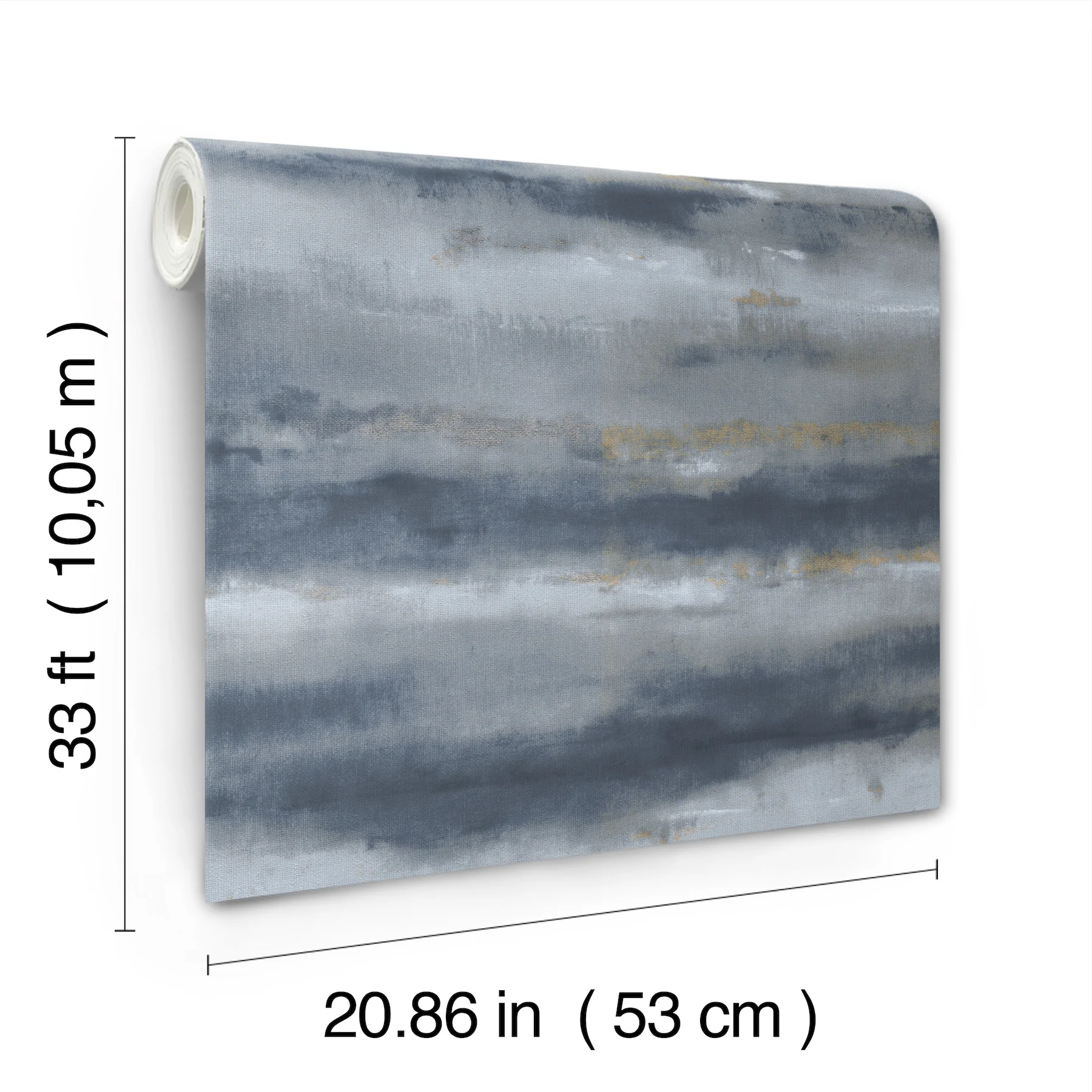 A-Street Prints 4202-481662 Ayla Indigo Abstract Stripe Wallpaper - Image 3