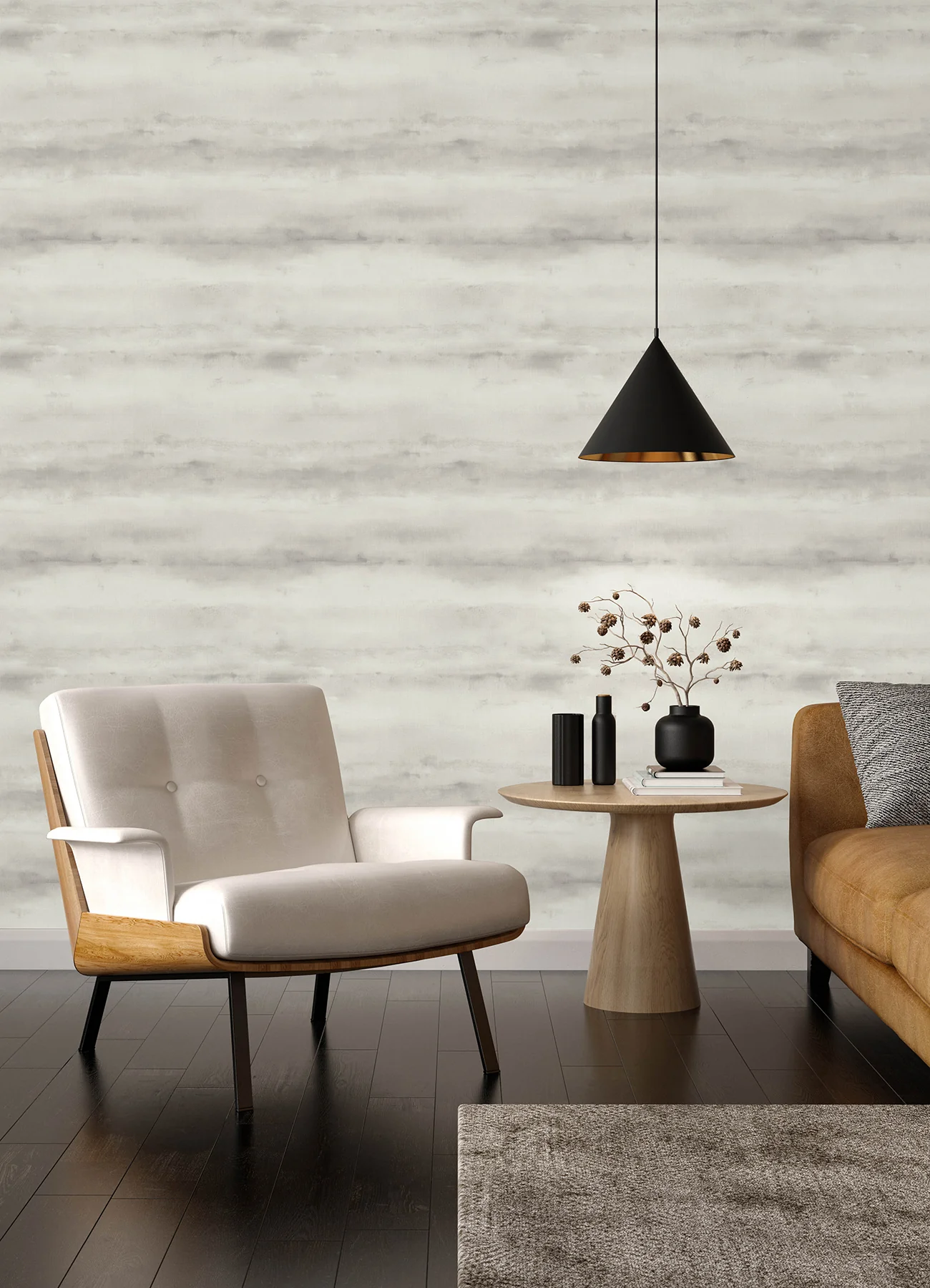 A-Street Prints 4202-481686 Ayla Grey Abstract Stripe Wallpaper - Image 5