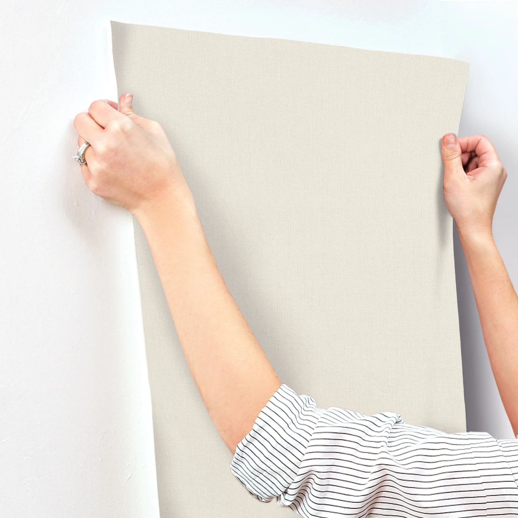 A-Street Prints 4202-484519 Naim Ivory Solid Texture Wallpaper - Image 6