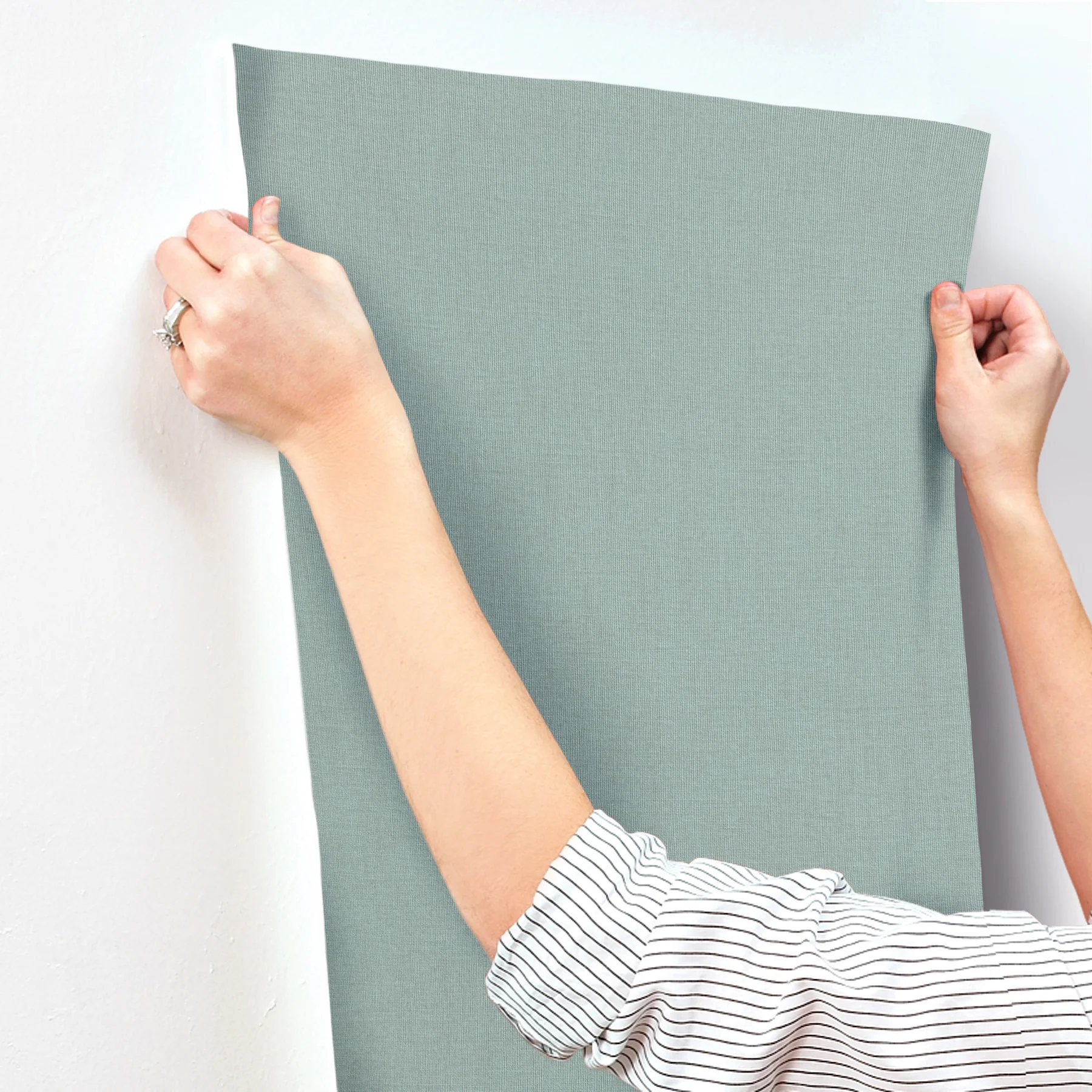 A-Street Prints 4202-484595 Naim Aqua Solid Texture Wallpaper - Image 6