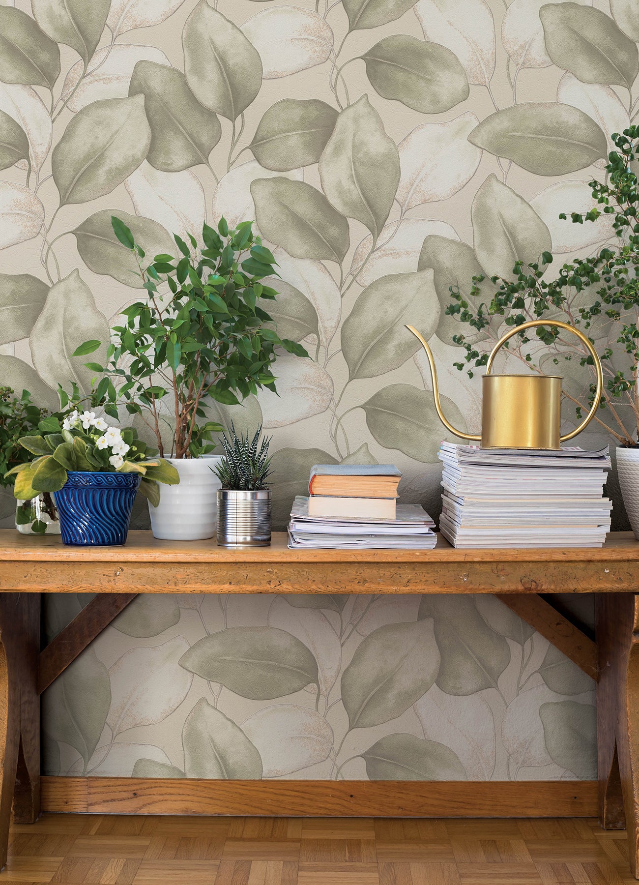 A-Street Prints 4202-659870 Evanthe Sage Vine Wallpaper - Image 4