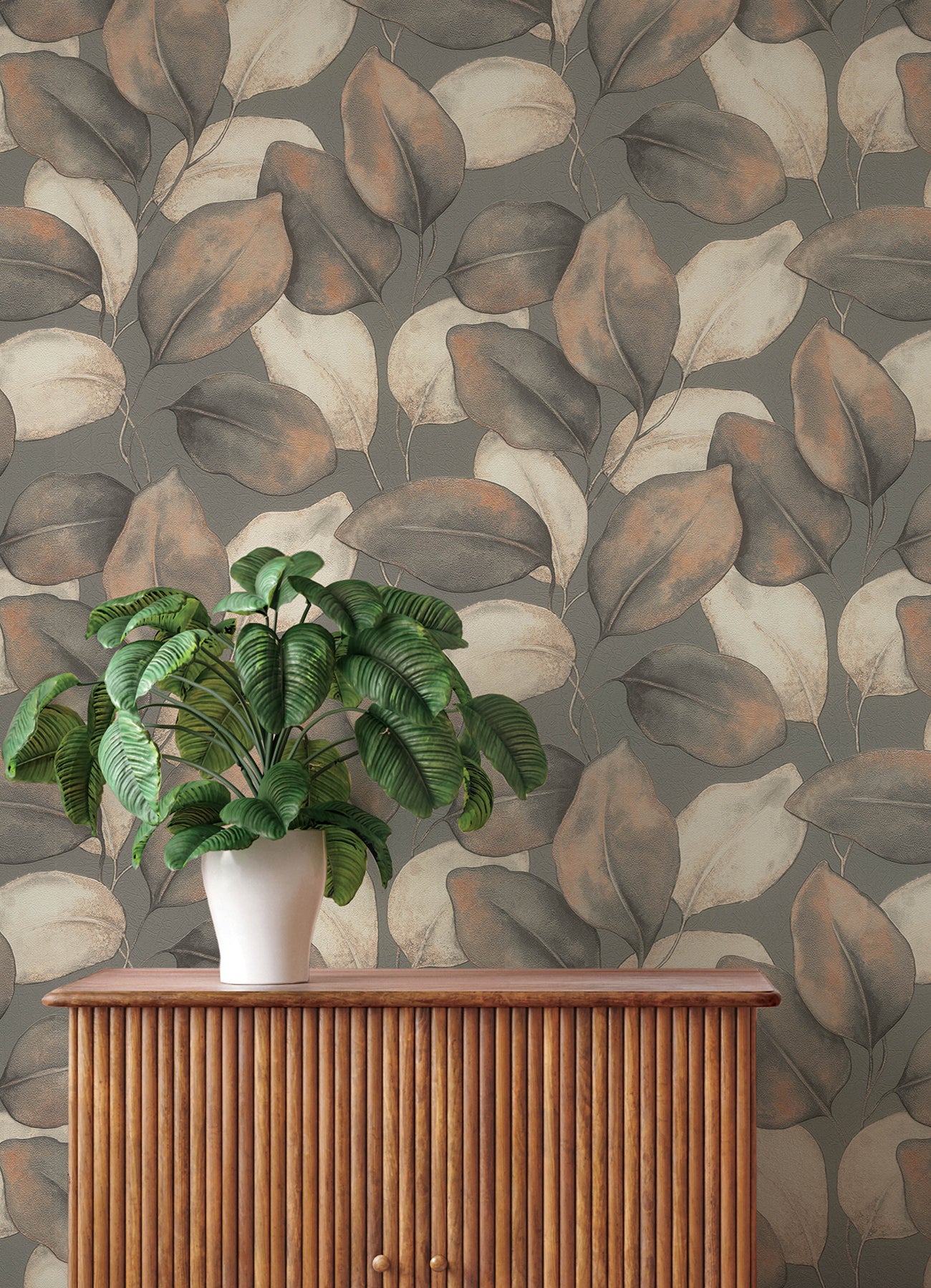 A-Street Prints 4202-659887 Evanthe Charcoal Vine Wallpaper - Image 5