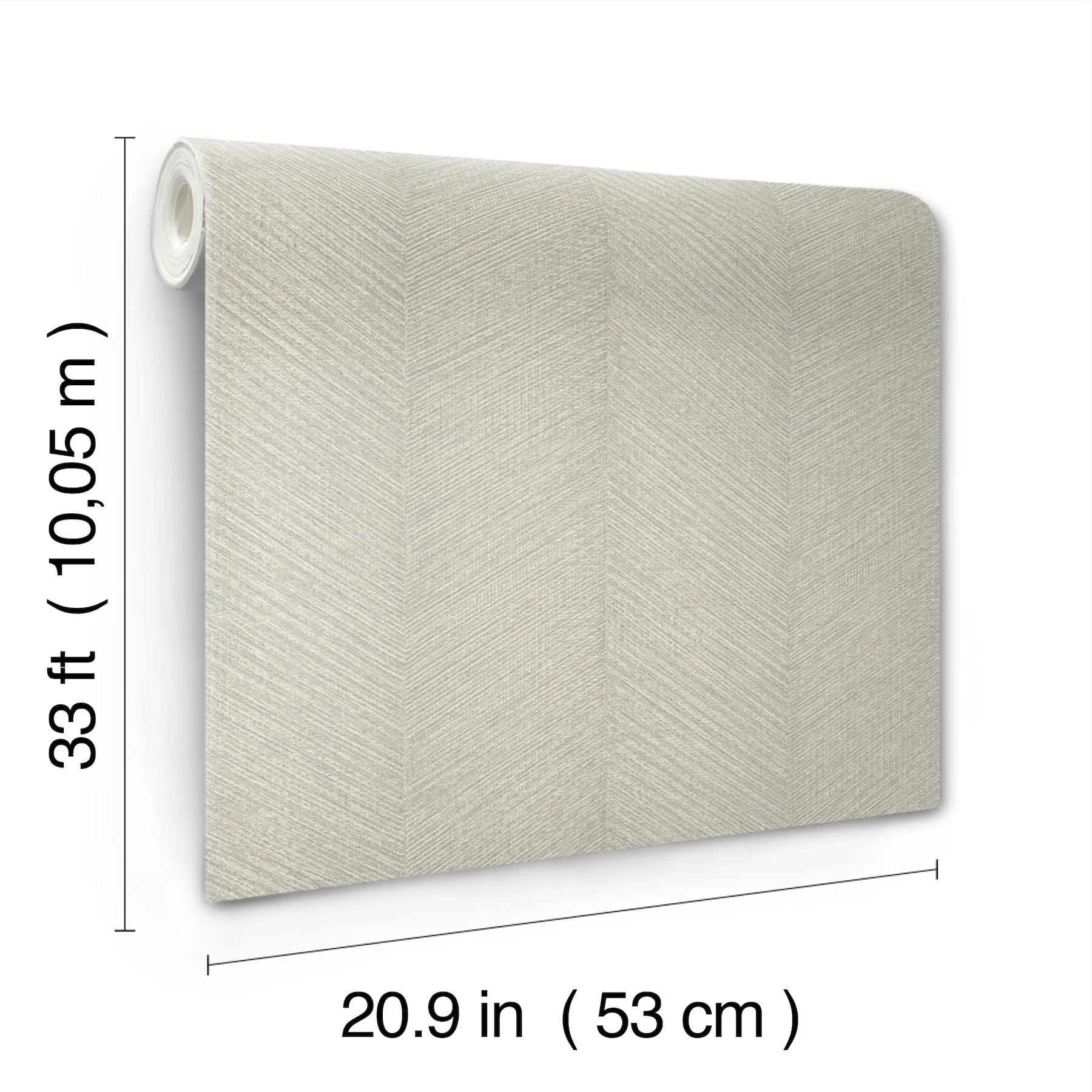 A-Street Prints 4202-720358 Ione Grey Textured Chevron Wallpaper - Image 3