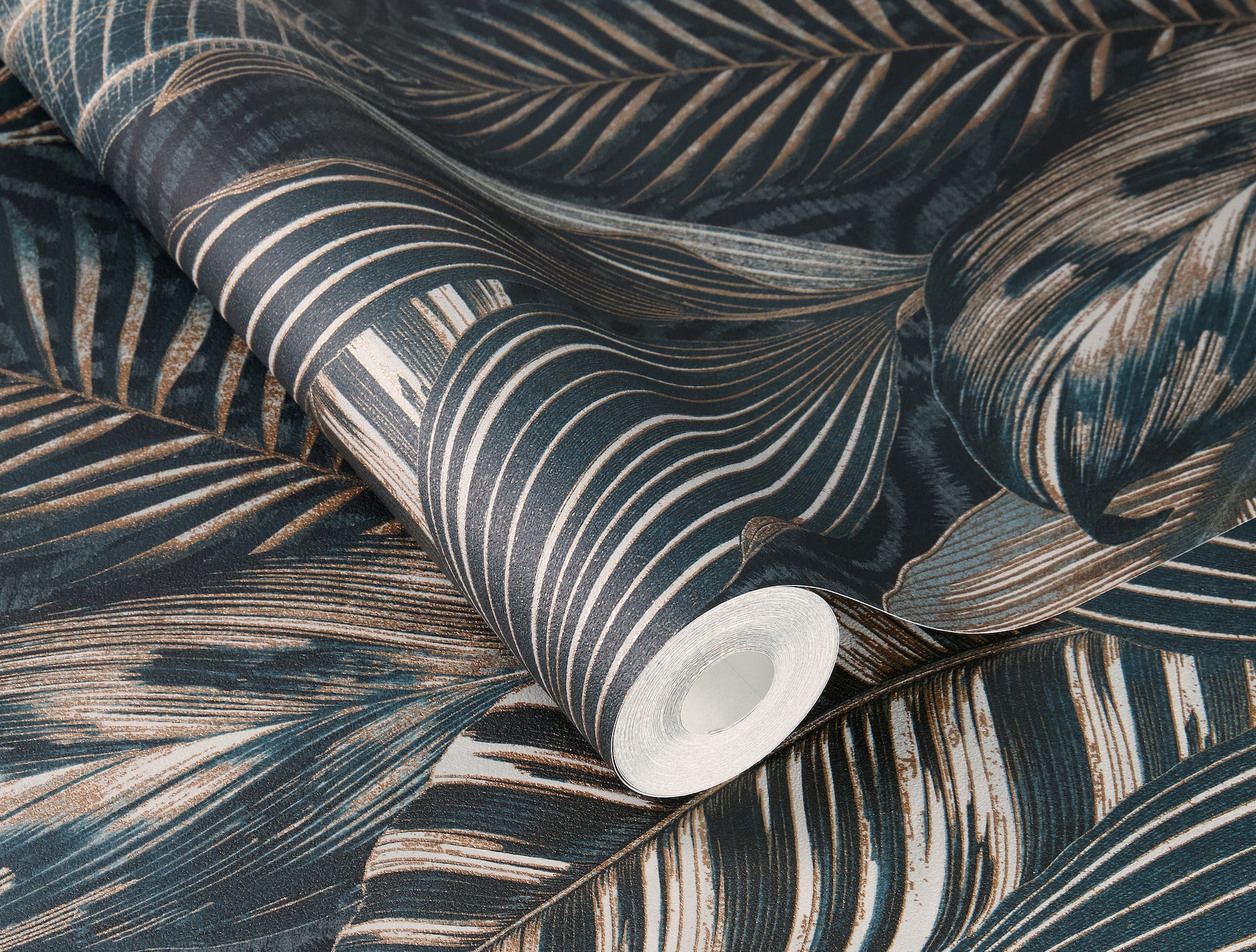 A-Street Prints 4202-751840 Acacius Dark Blue Tropical Foliage Wallpaper - Image 2