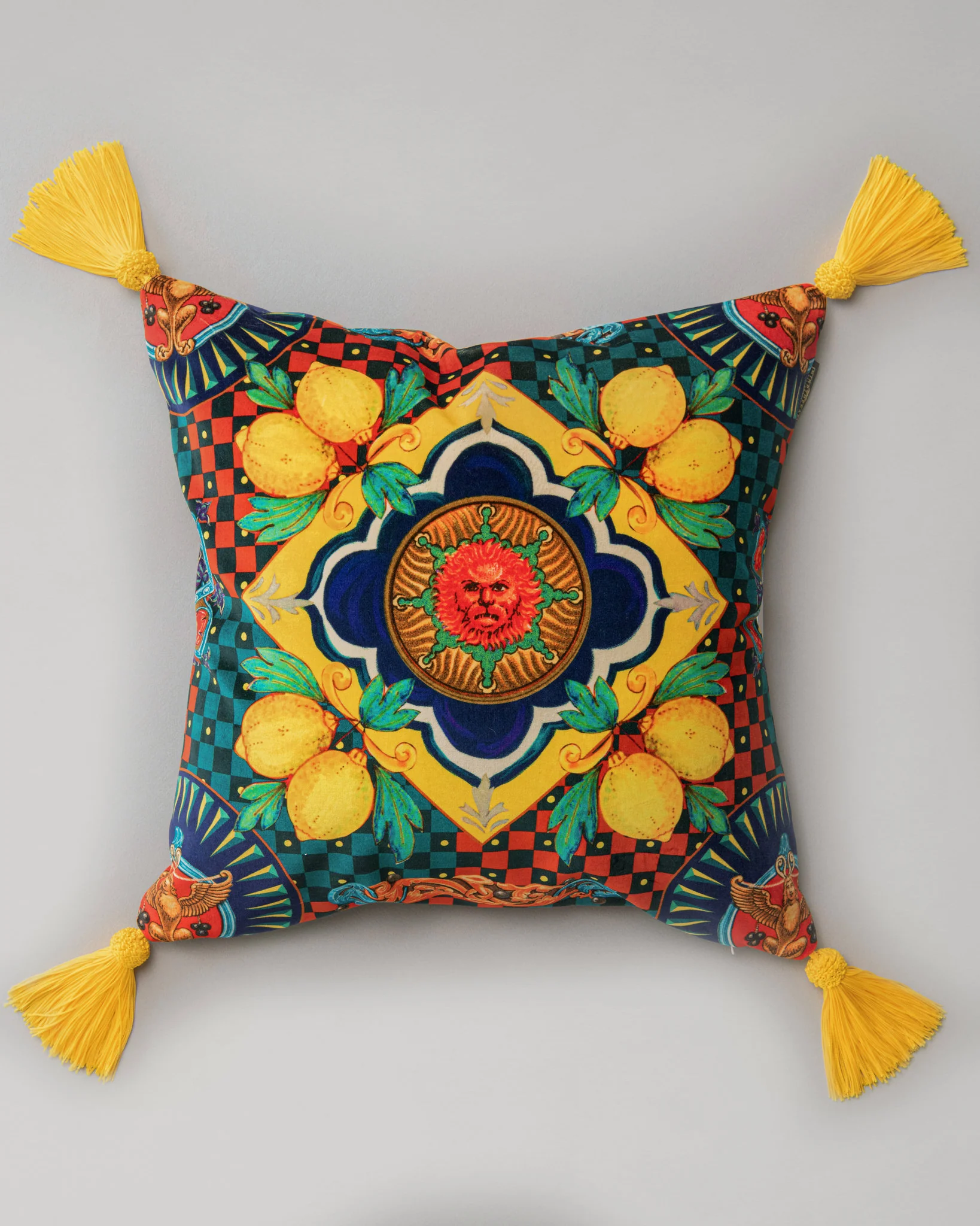 MindtheGap AMALFI Blue Velvet Cushion LC40213 Cushions - Image 6