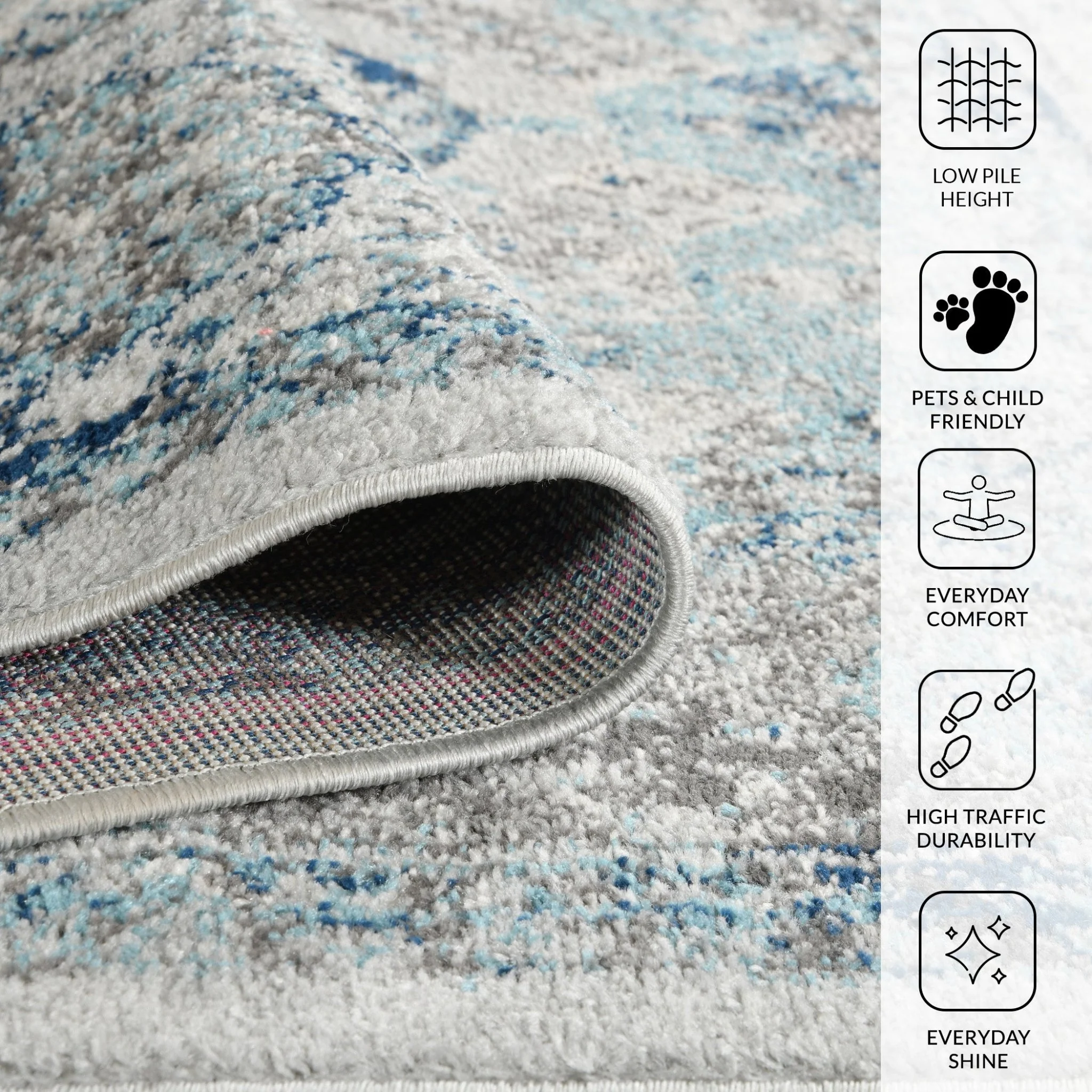 Amer Rugs ALX-83 Alexandria Classic Bordered /Sea Blue Area Rug - Image 7