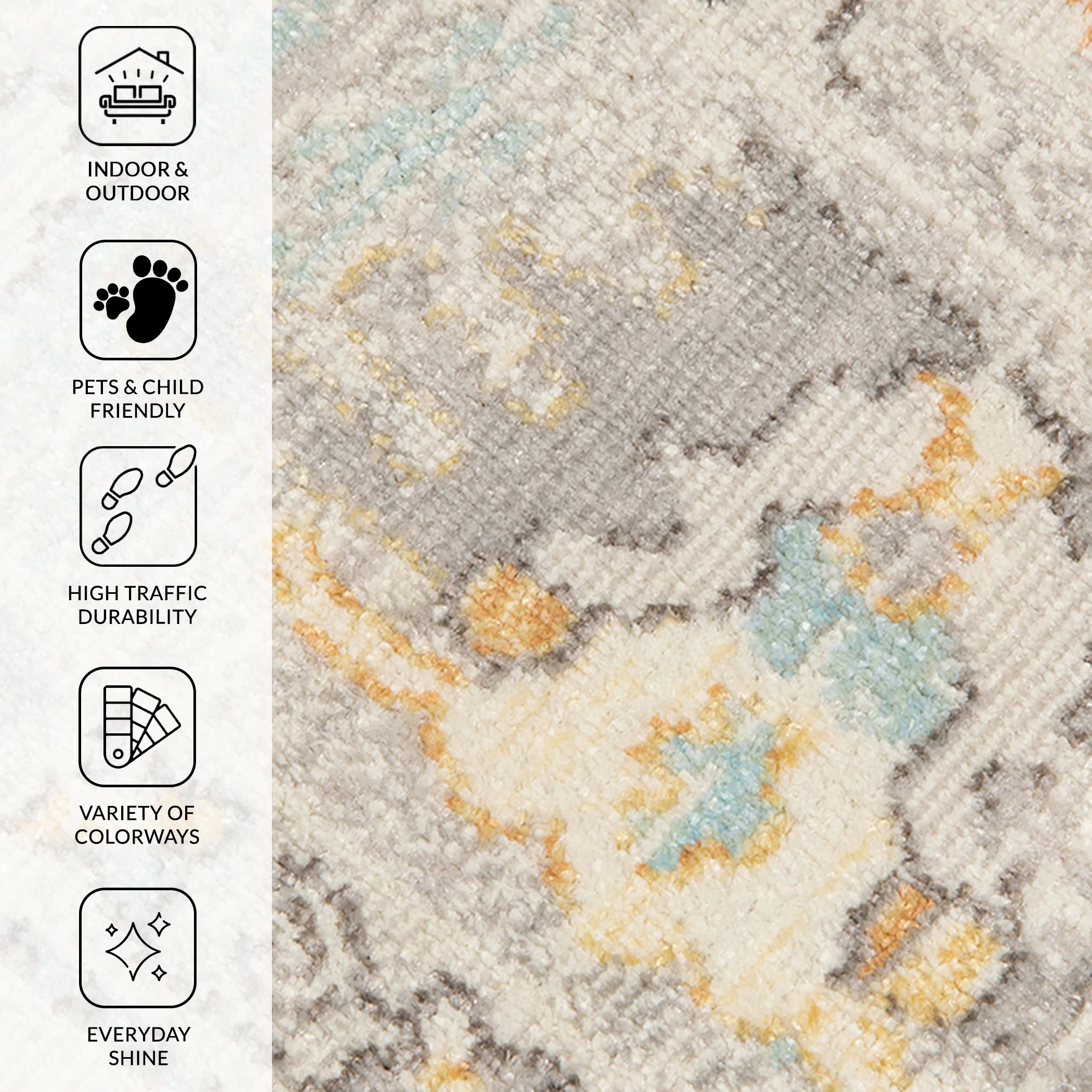 Amer Rugs BHM-1 Bohemian Classic Bordered Area Rug - Image 10