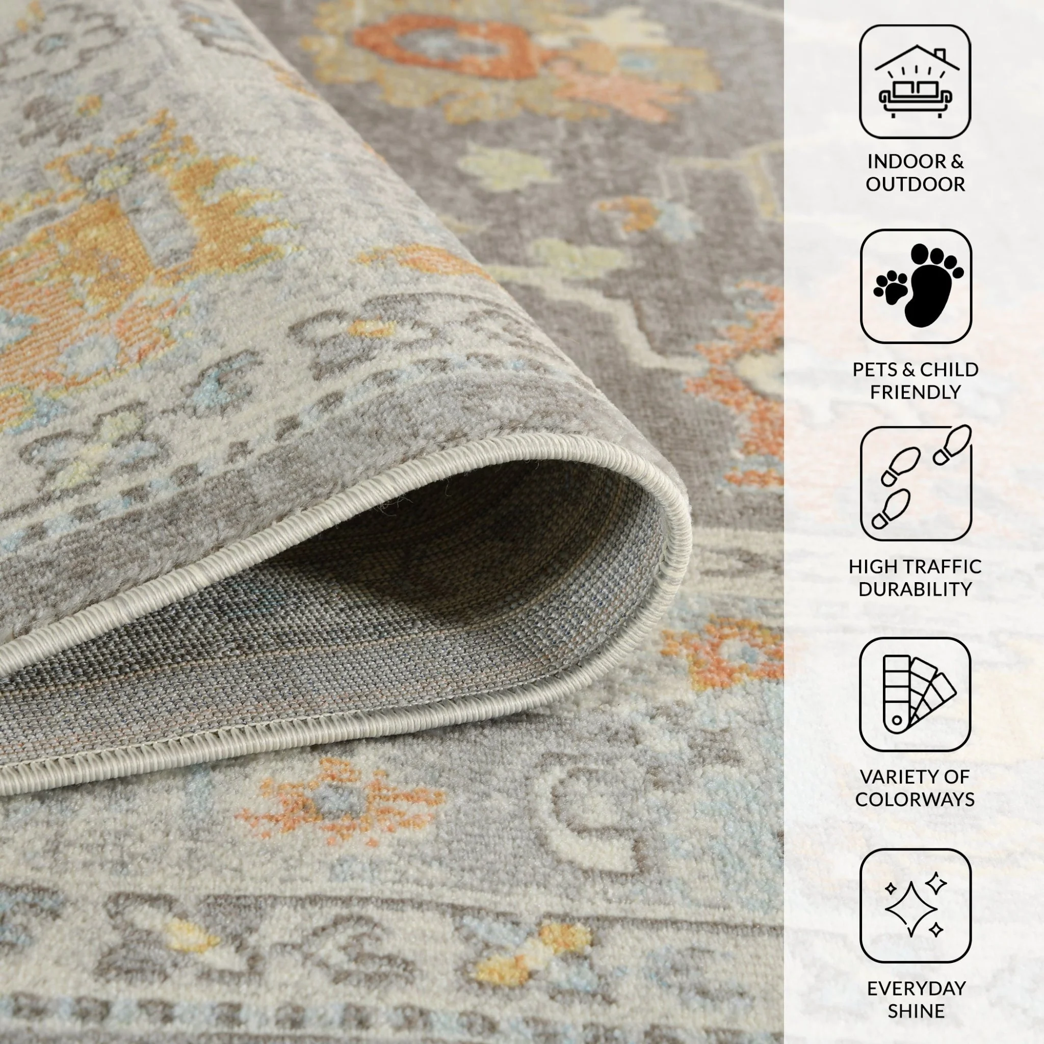 Amer Rugs BHM-2 Bohemian Classic Bordered Area Rug - Image 9
