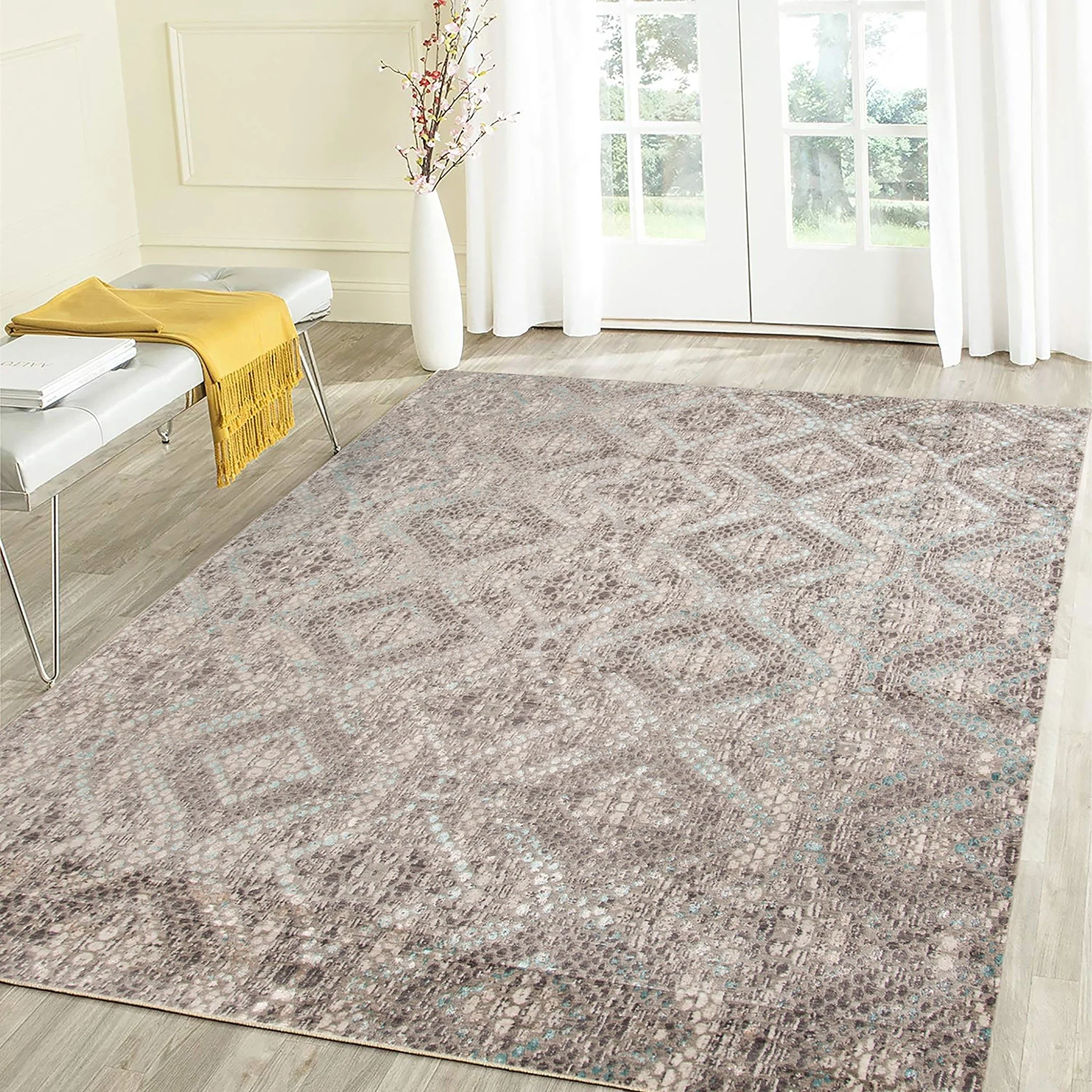 Amer Rugs CAM-35 Cambridge Contemporary Metallic Sheen Runner Rug, 2'6" X 8' Area Rug - Image 5
