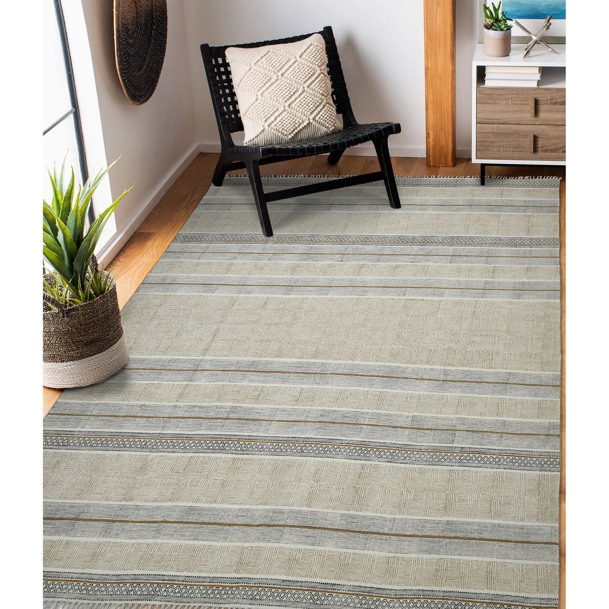 Amer Rugs DUN-3 Dune Distressed Geometric Area Rug - Image 5