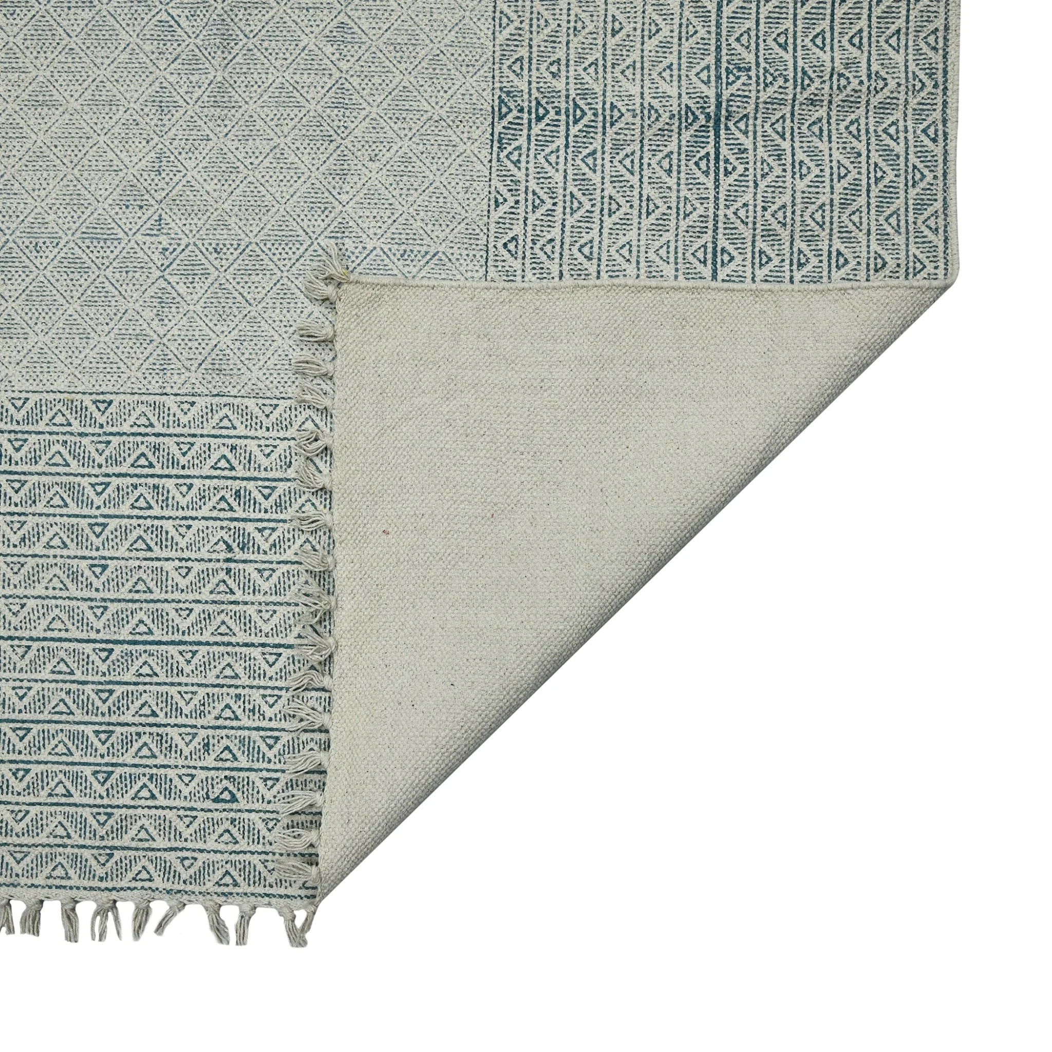 Amer Rugs DUN60508 Dune Distressed Geometric Blue 5' X 8' Area Rug - Image 2
