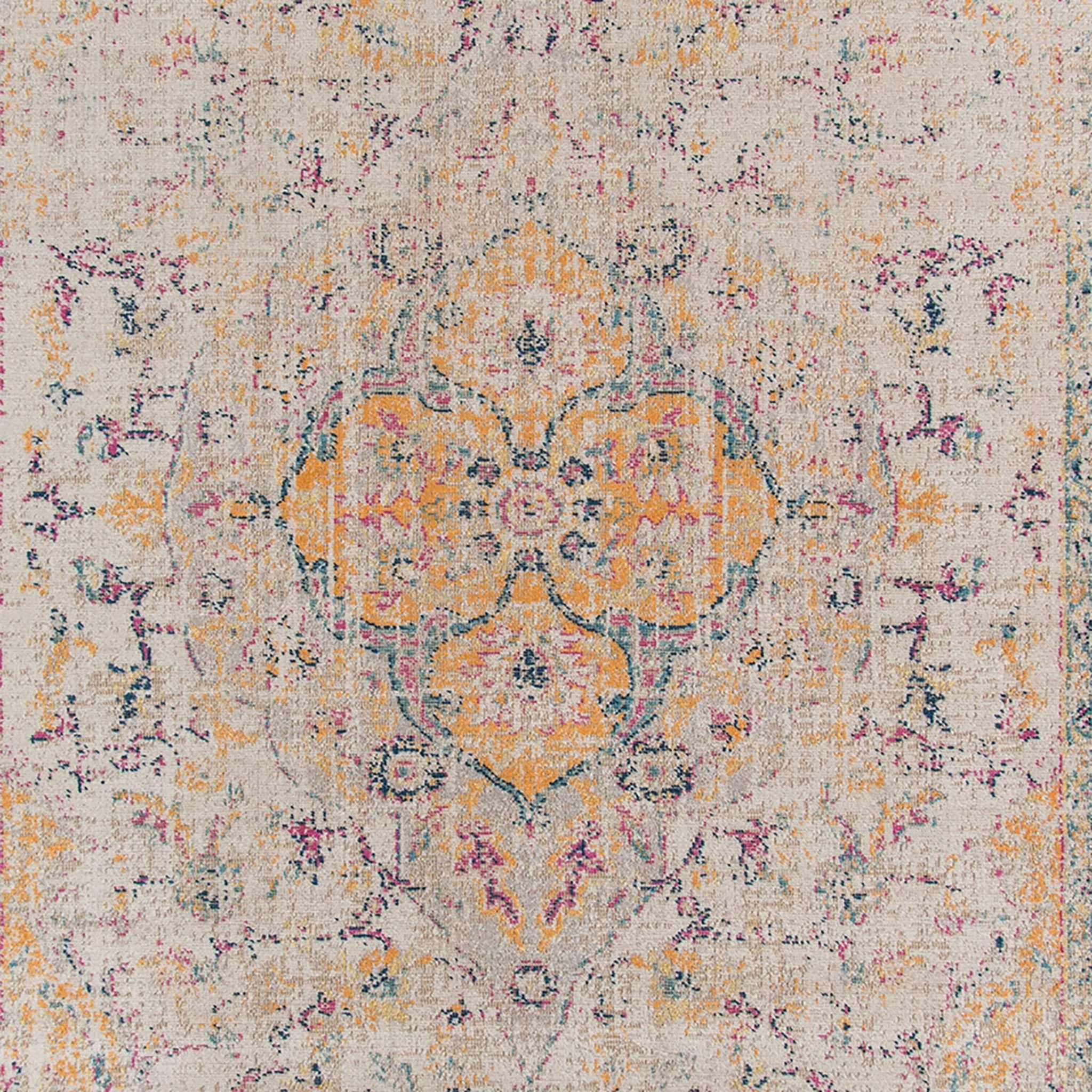 Amer Rugs ETE-2 Eternal Farmhouse Oriental /Yellow Area Rug - Image 6