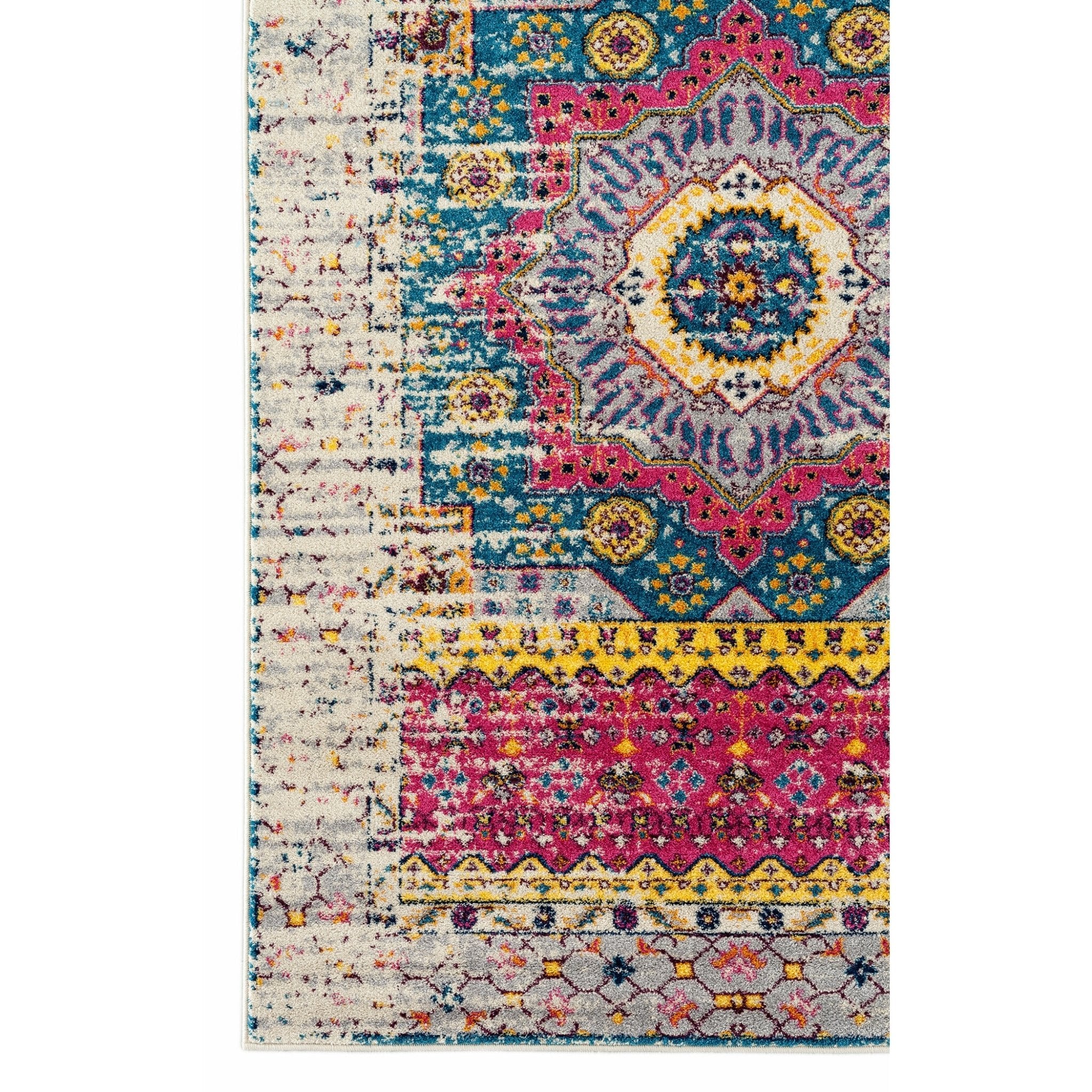 Amer Rugs MAN-35 Manhattan Bohemian Pattern /Pink Runner Rug, 2'6" X 7'6" Area Rug - Image 3