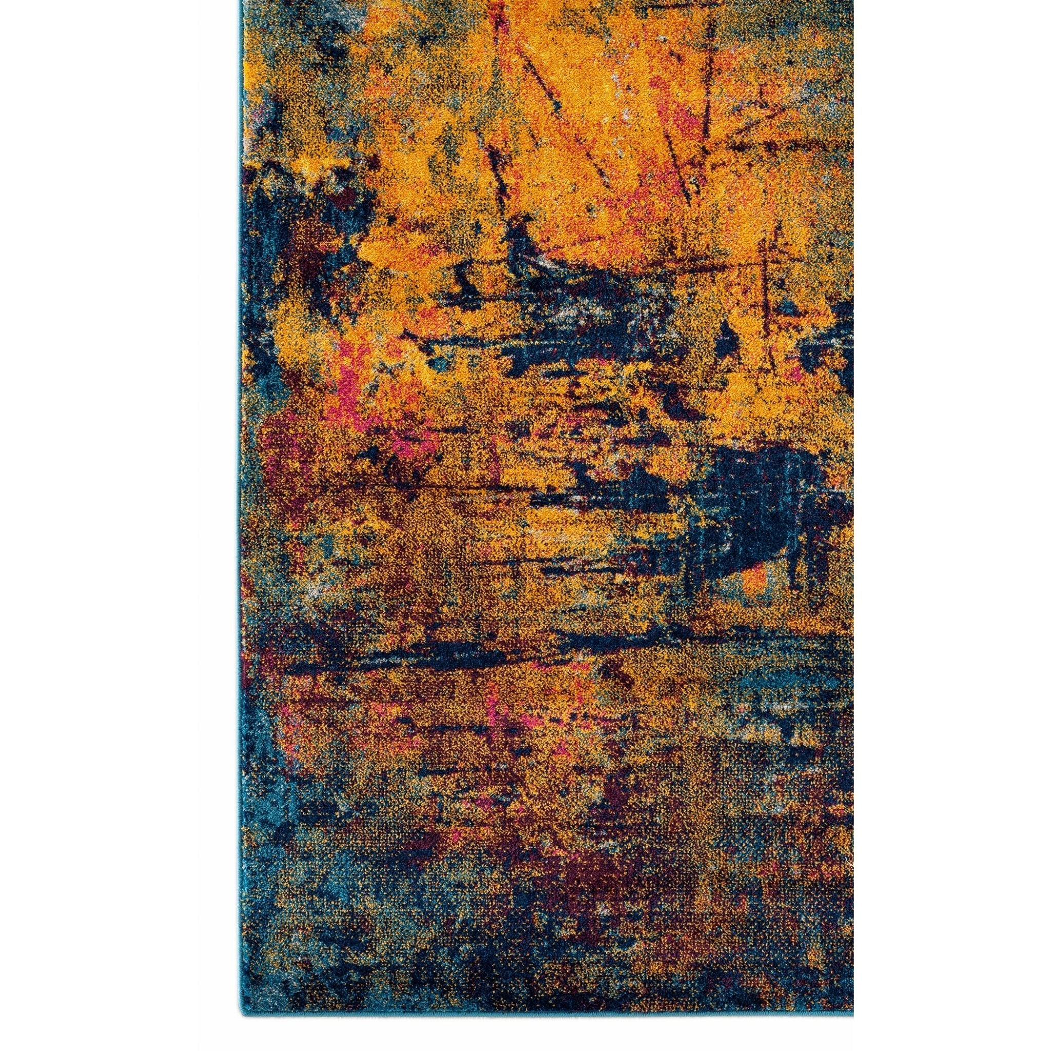Amer Rugs MAN-41 Manhattan Bohemian Pattern /Blue Runner Rug, 2'6" X 7'6" Area Rug - Image 3