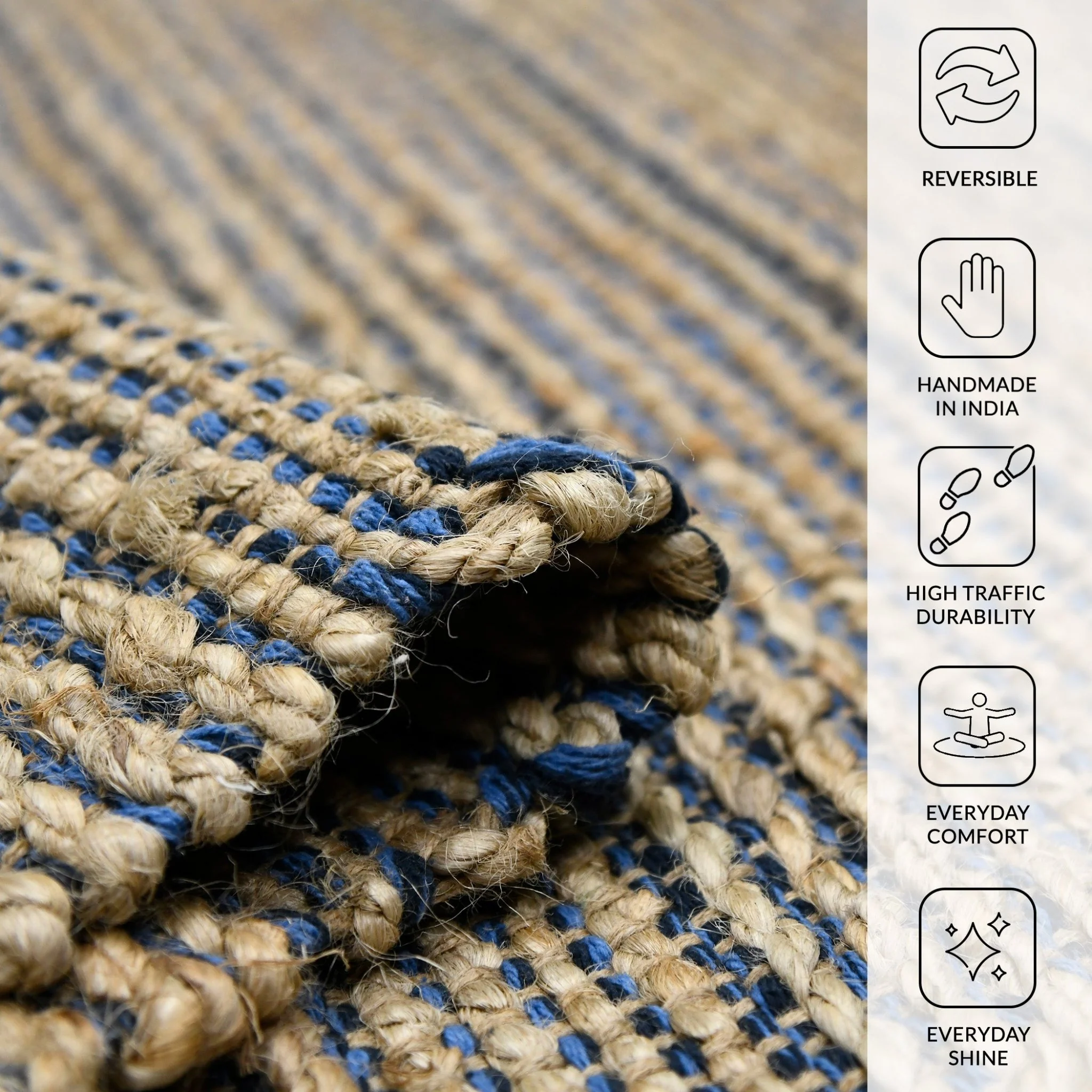 Amer Rugs NAT-7 Naturals Farmhouse Striped Area Rug - Image 11
