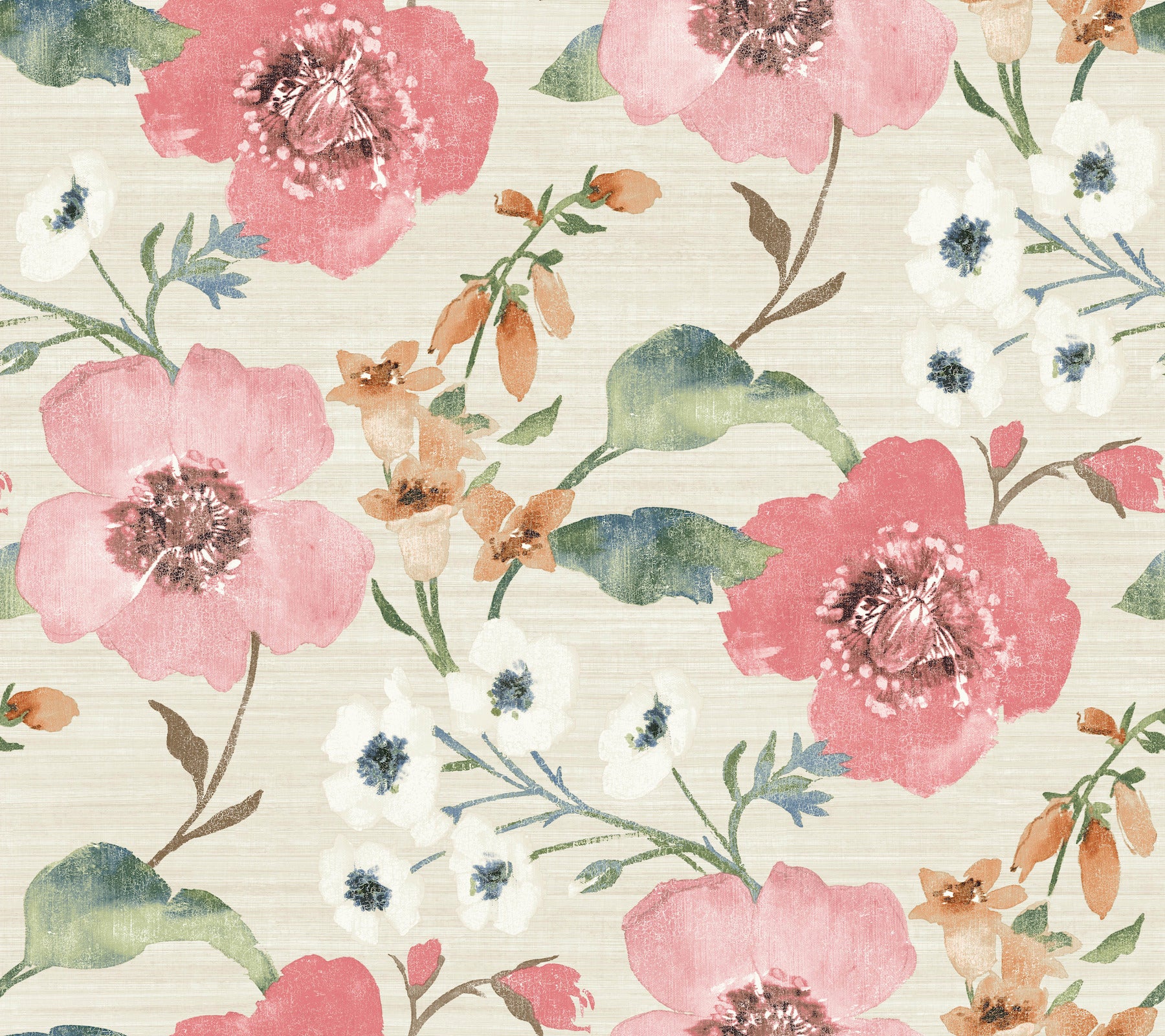 Antonina Vella LL3200 Evelyn Pink Floral Wallpaper