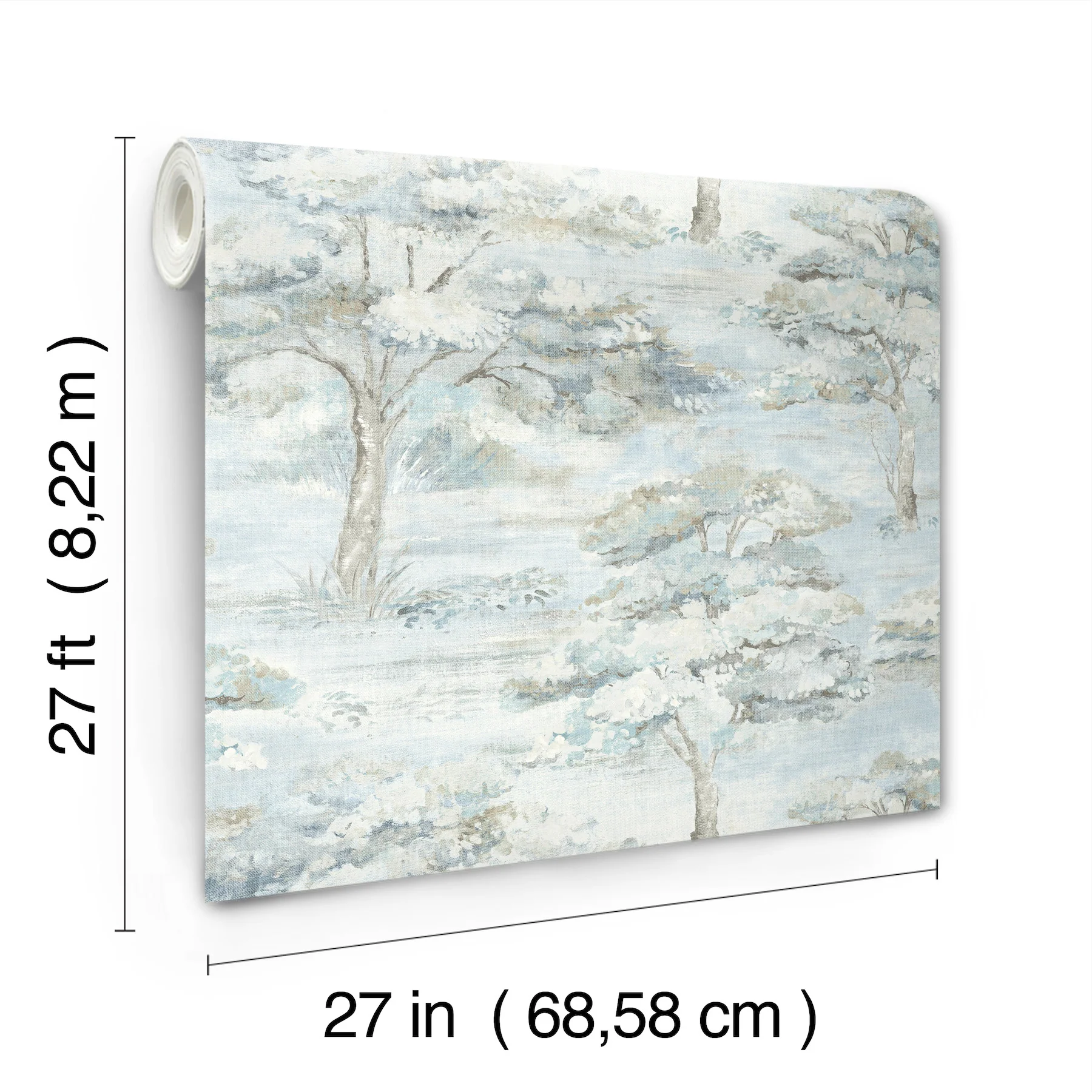 Antonina Vella LL3226 Moreno Blue Woodland Wallpaper - Image 3