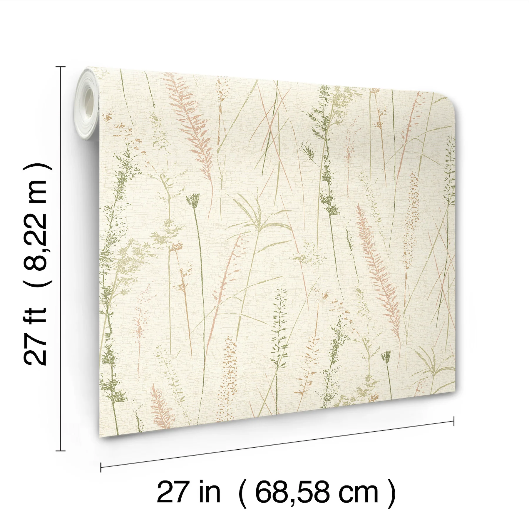 Antonina Vella LL3238 Meadow Splendor Salmon Botanical Wallpaper - Image 4