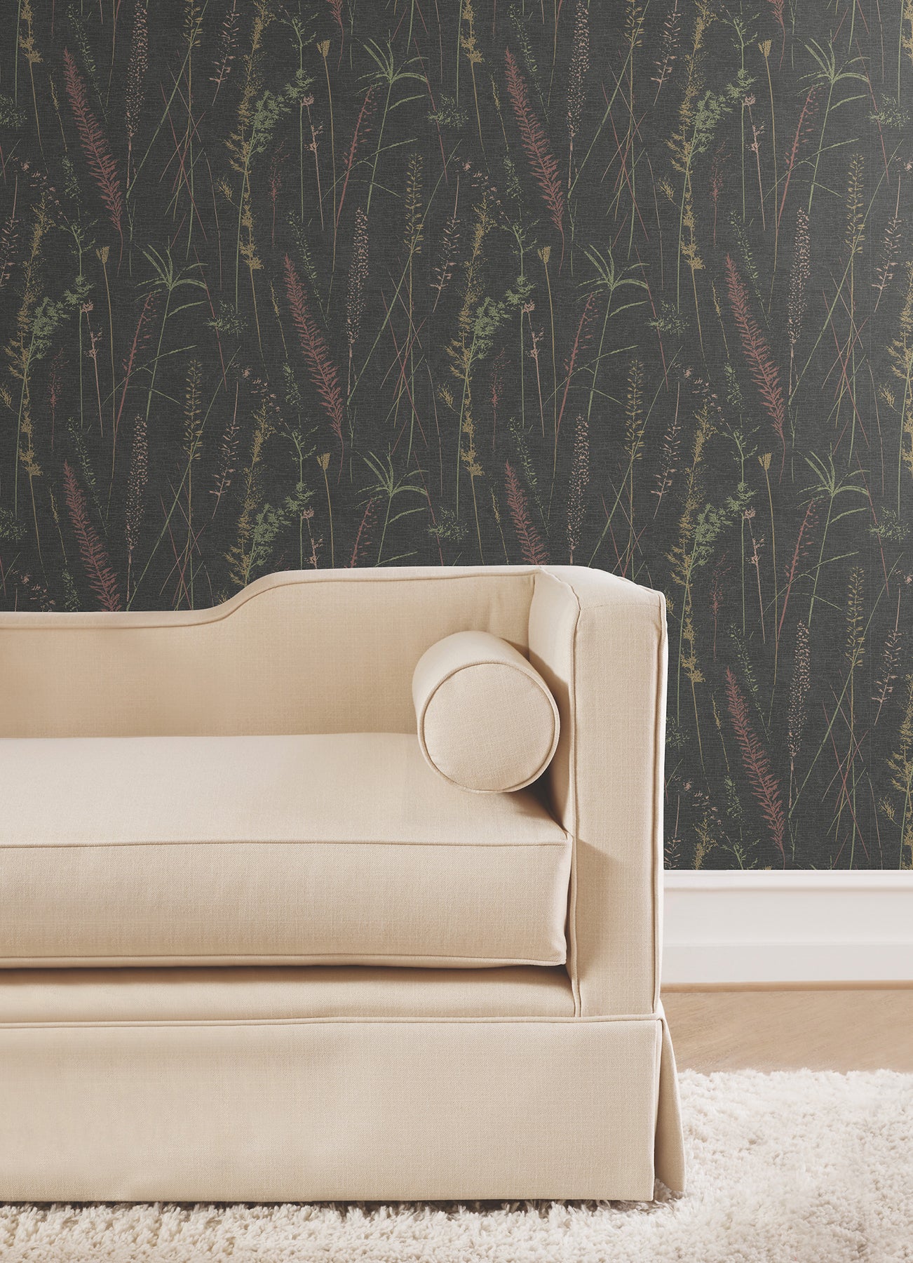 Antonina Vella LL3241 Meadow Splendor Black Botanical Wallpaper - Image 4