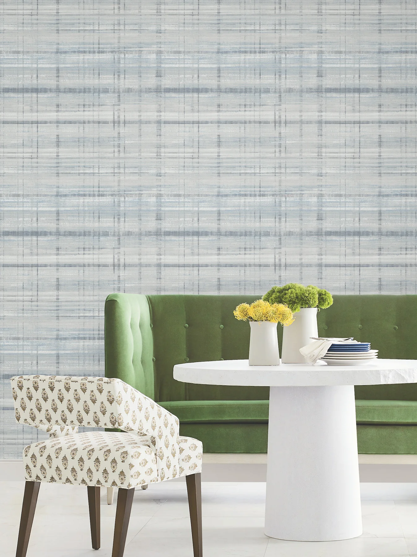 Antonina Vella LL3245 Vanishing Point Blue Striated Wallpaper - Image 5
