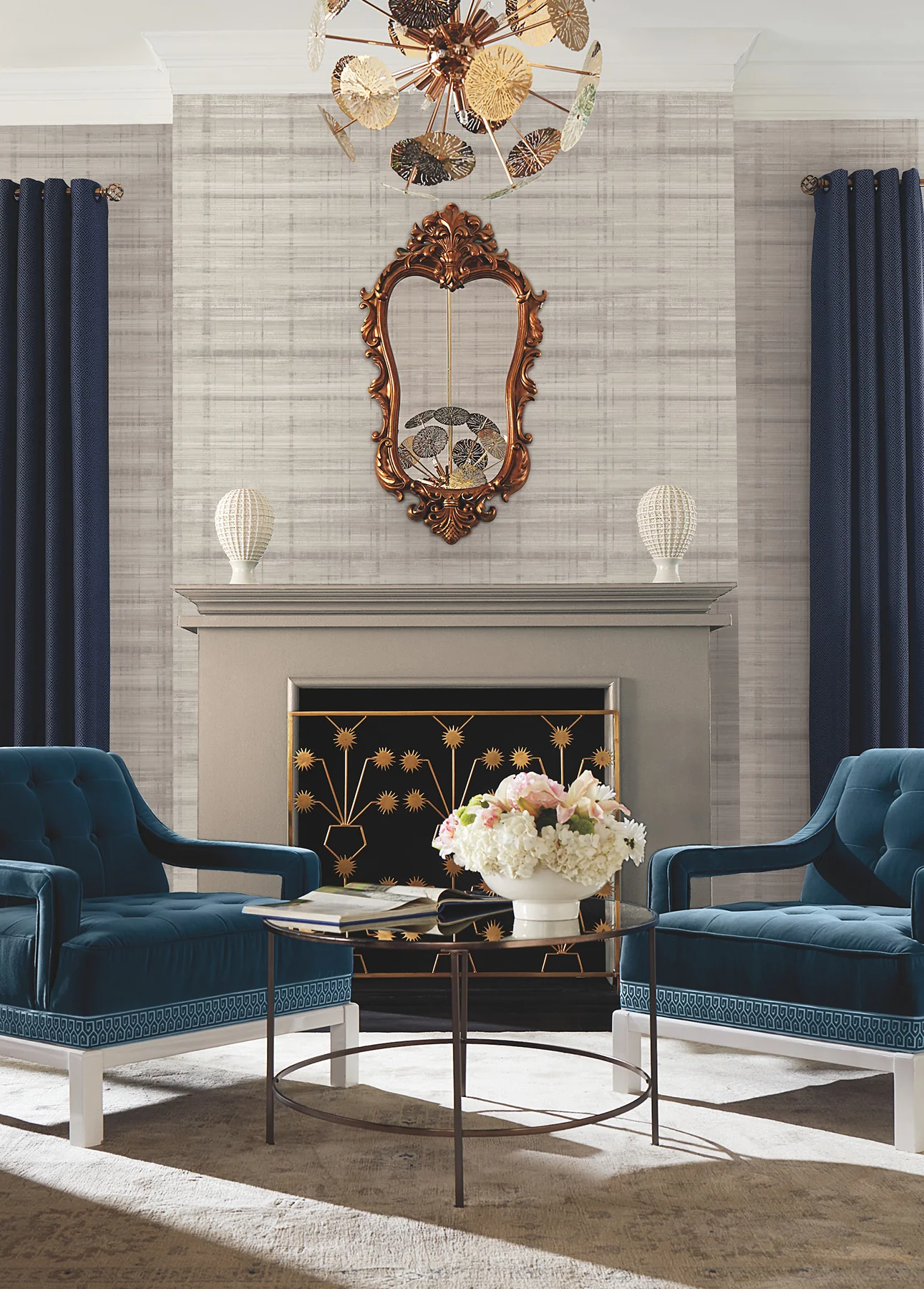 Antonina Vella LL3246 Vanishing Point Grey Striated Wallpaper - Image 4