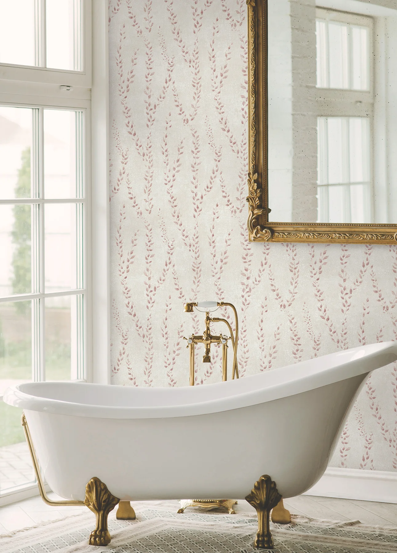 Antonina Vella LL3255 Alpenrose Maroon Vine Wallpaper - Image 4