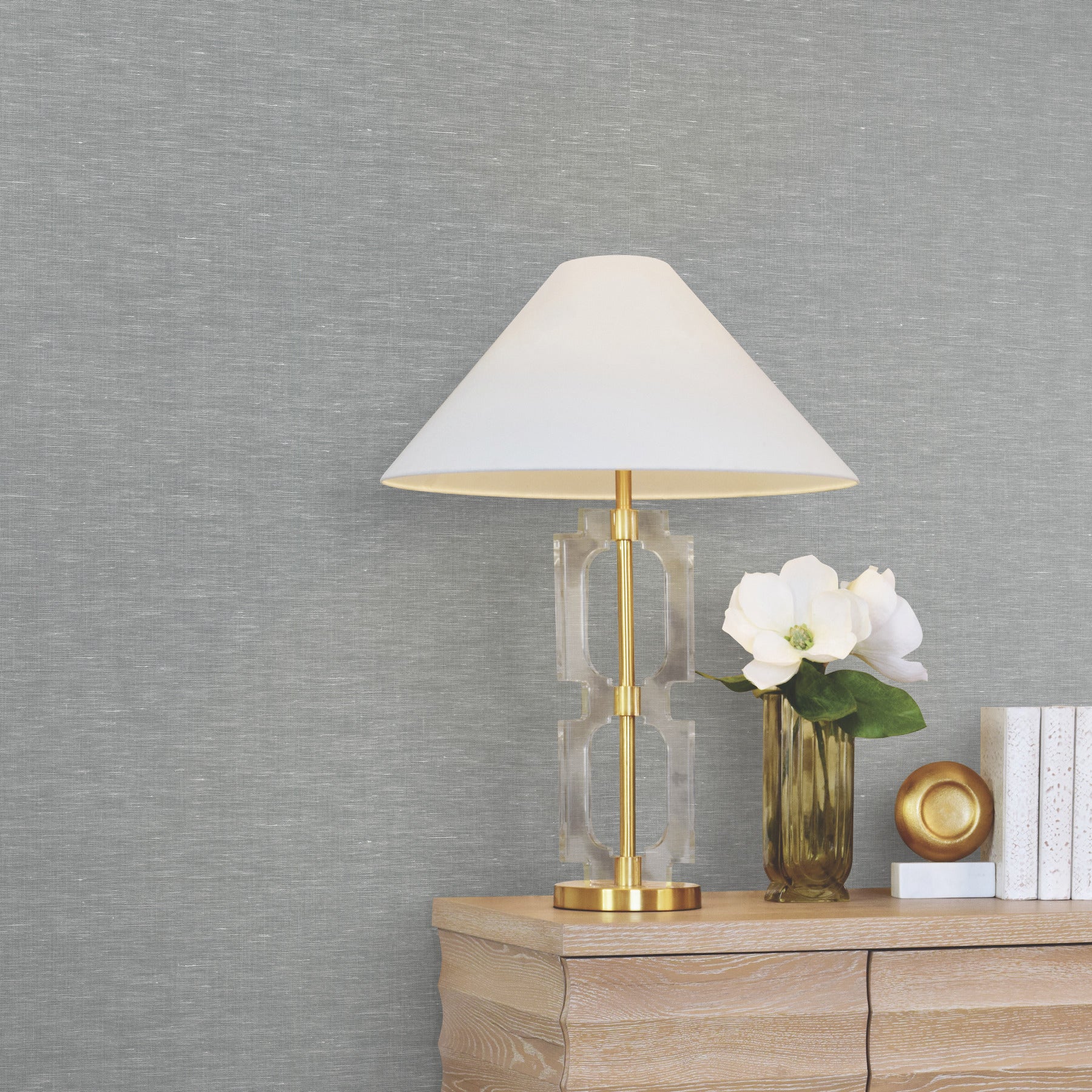 Antonina Vella LL4352 Hempfield Weave Sea Green Loomed Wallpaper - Image 4