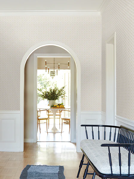 Antonina Vella VP1333 Priti Beige Floral Grid Wallpaper - Image 5