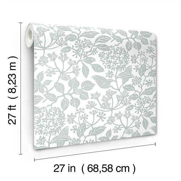 Antonina Vella VP1346 Rowen Light Blue Botanical Wallpaper - Image 3