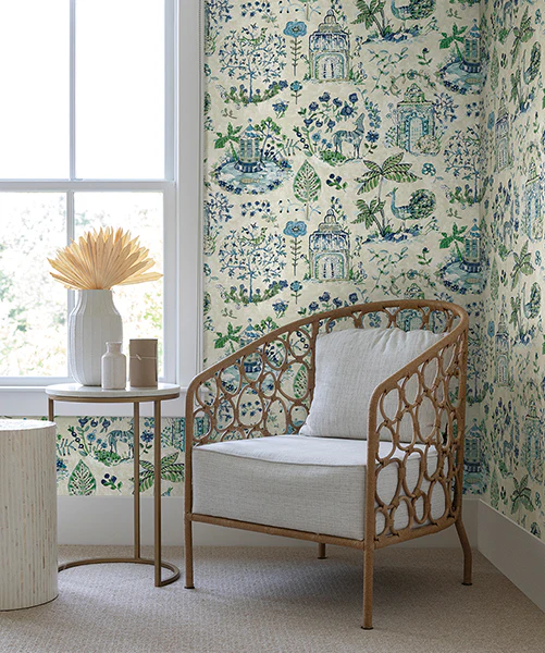 Antonina Vella VP1402 Parc Sapphire Garden Dreams Wallpaper - Image 4