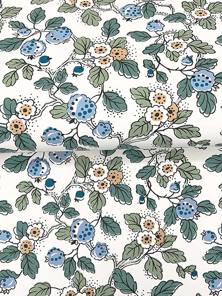 Antonina Vella VP1413 Framboise Blue Berry Vines Wallpaper - Image 2