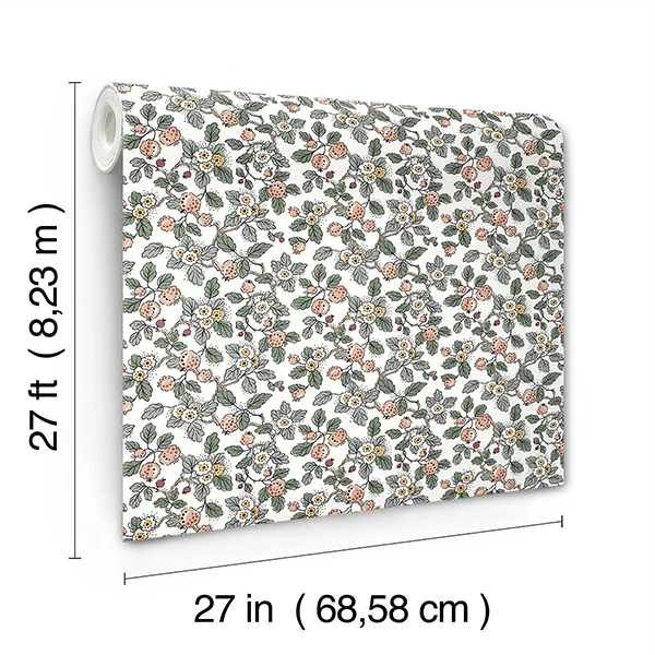 Antonina Vella VP1414 Framboise Blush Berry Vines Wallpaper - Image 3