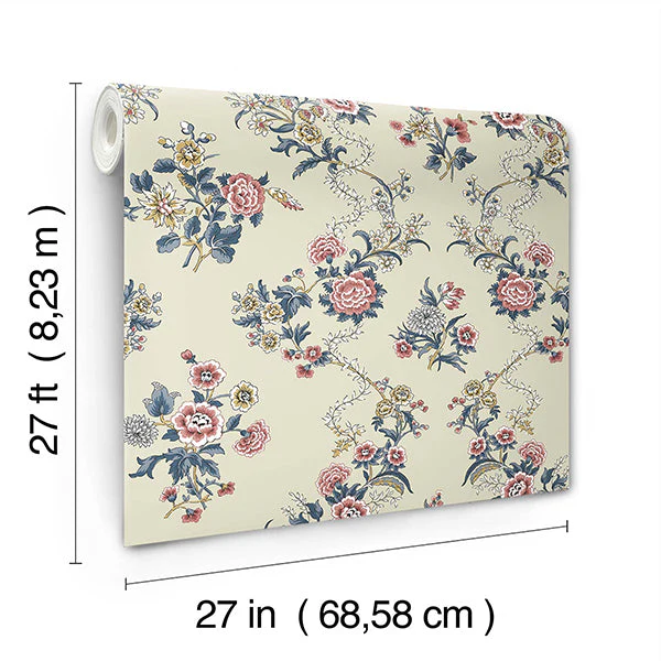 Antonina Vella VP1424 Genevieve Rose Floral Trail Wallpaper - Image 3