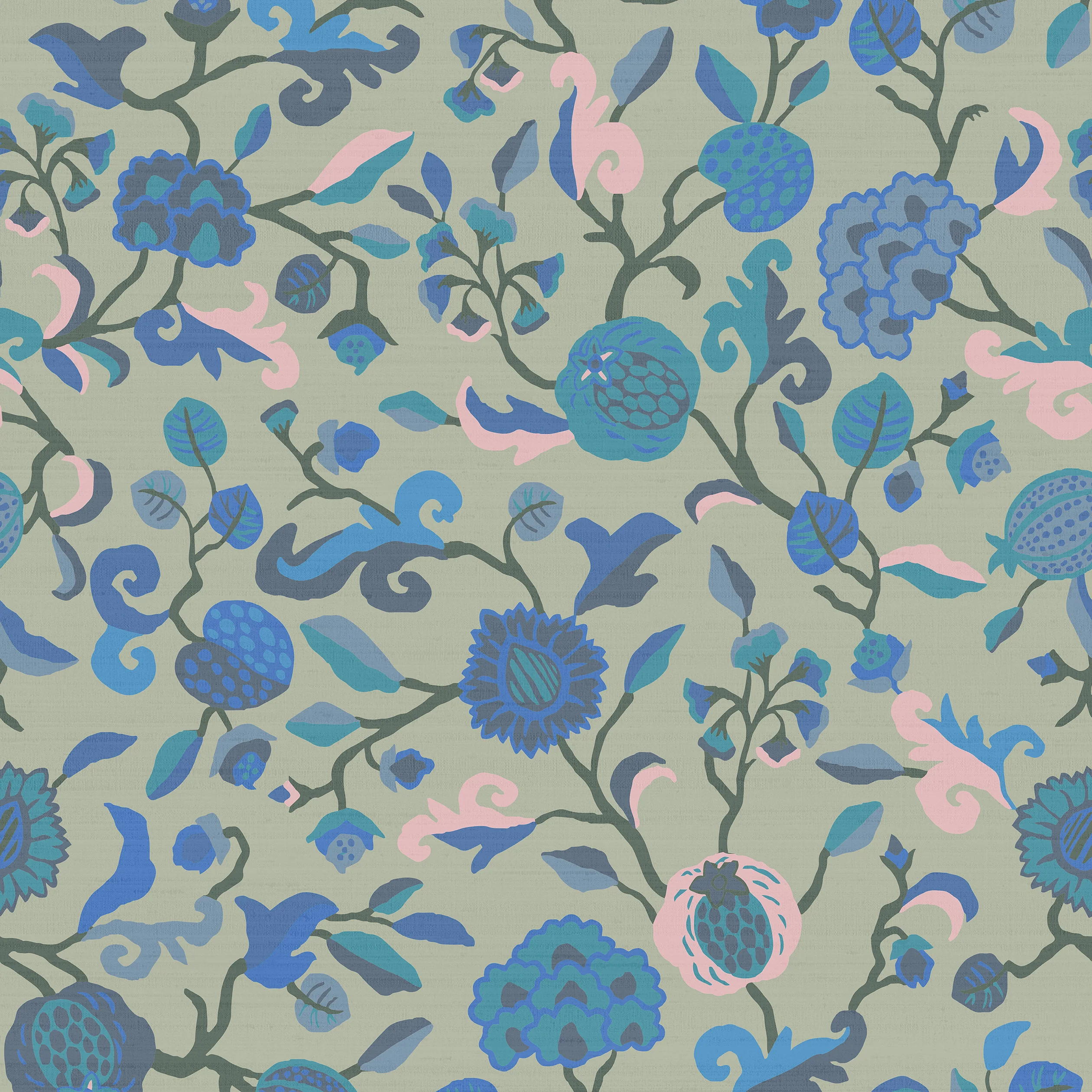 Armani BAYADÈRE 9704 in Blue Wallpaper