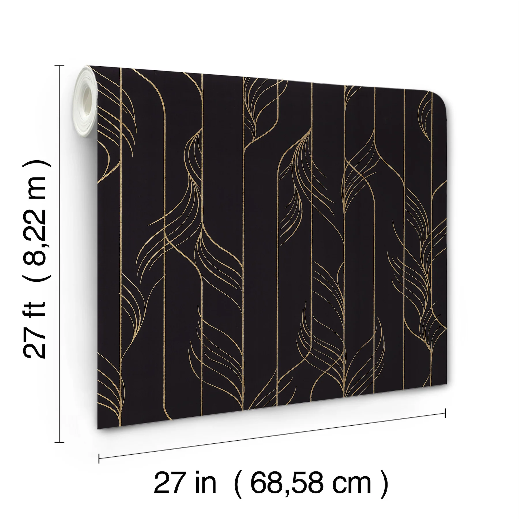 Candice Olson DF3305 Elemental Thread Black & Gold Wallpaper - Image 5