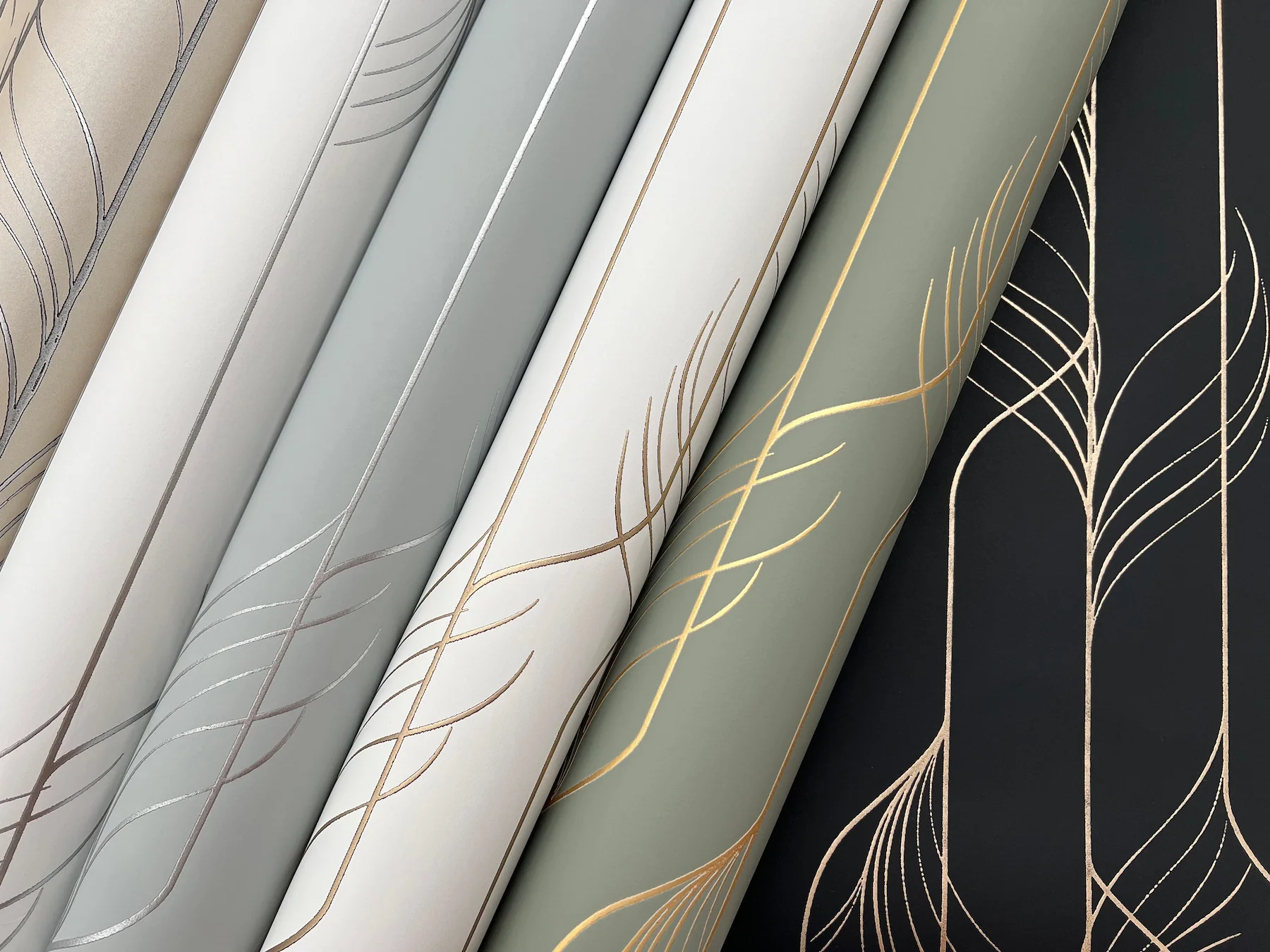 Candice Olson DF3305 Elemental Thread Black & Gold Wallpaper - Image 7