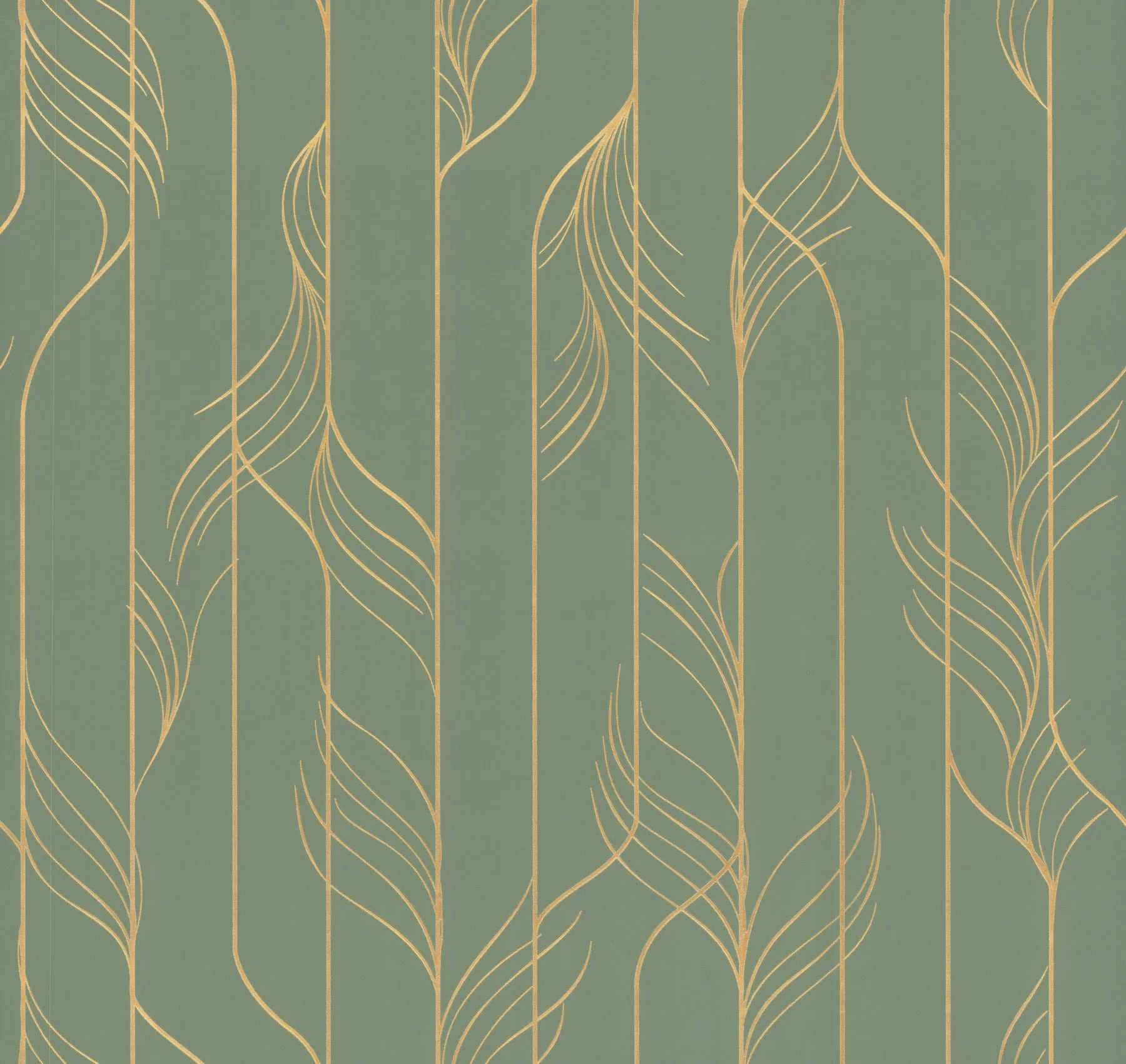 Candice Olson DF3306 Elemental Thread Green & Gold Wallpaper - Image 3
