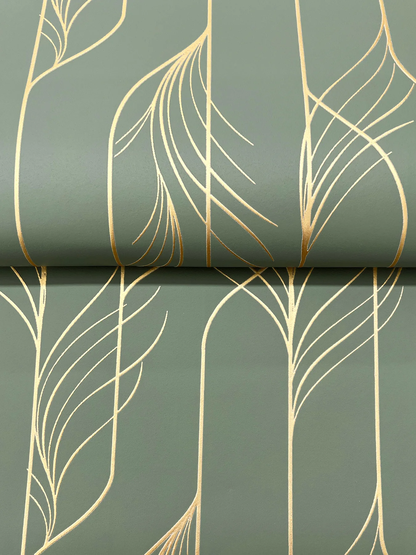 Candice Olson DF3306 Elemental Thread Green & Gold Wallpaper - Image 4