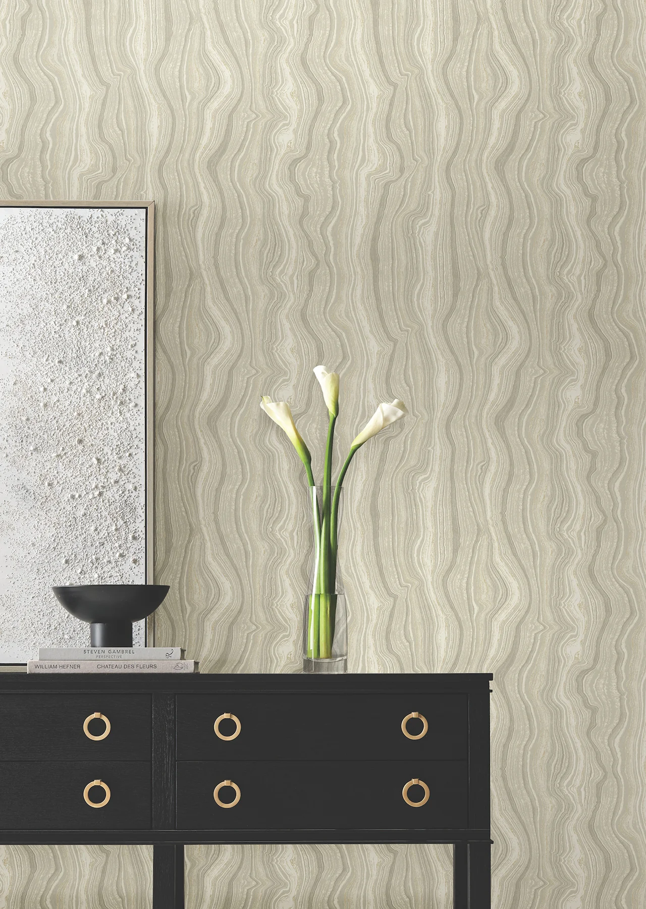 Candice Olson DF3324 Mineral Shimmer Warm Neutral & Pearl Wallpaper - Image 2