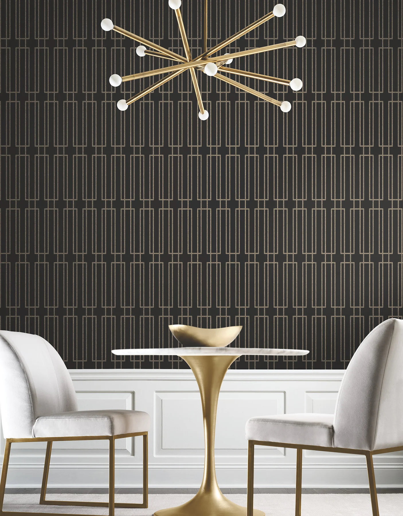 Candice Olson DF3328 Terrace Black Wallpaper