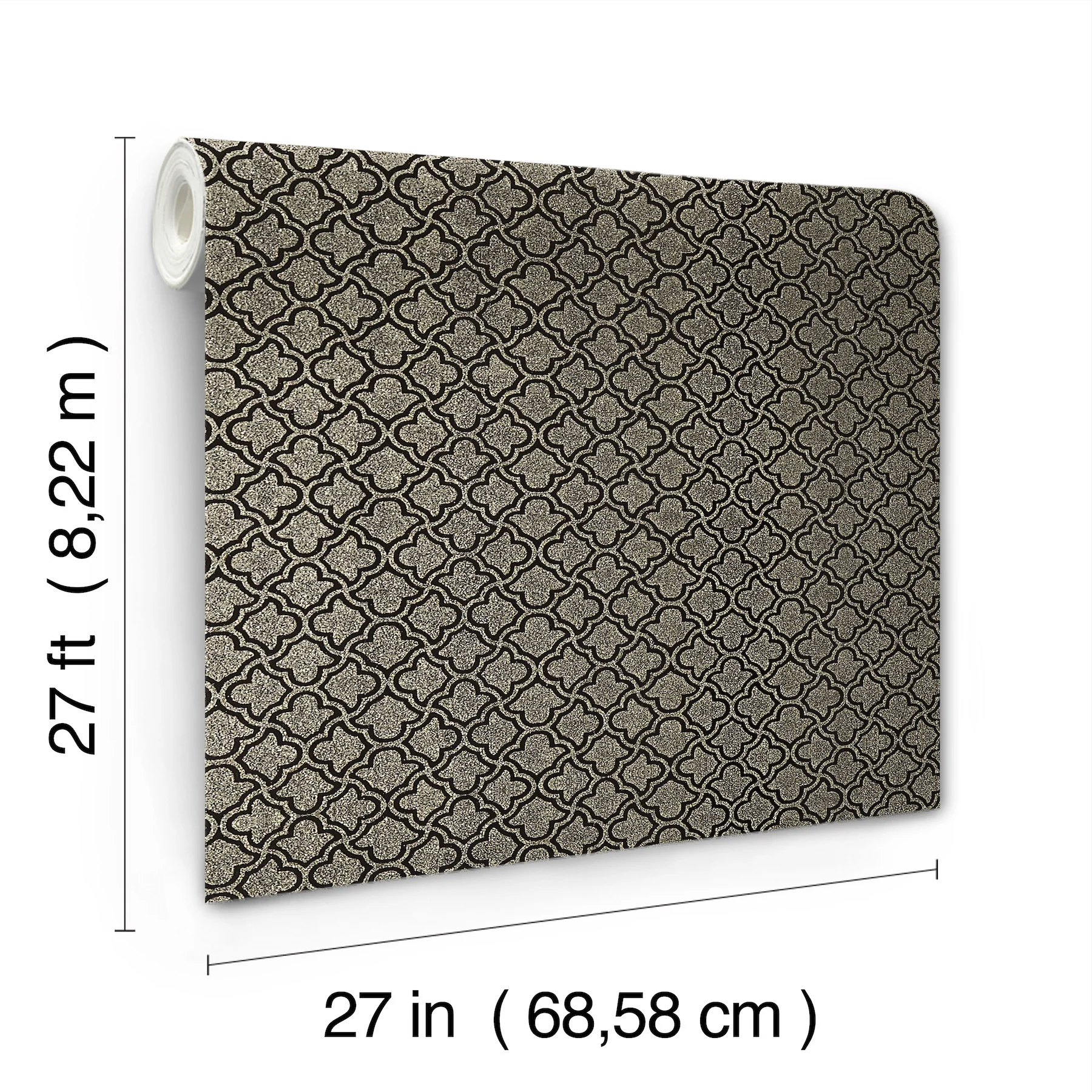 Candice Olson DF3336 Uptown Glam Black & Gold Wallpaper - Image 5