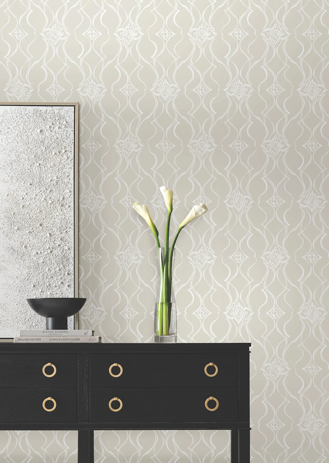 Candice Olson DF3375 Pirouette Beige Wallpaper