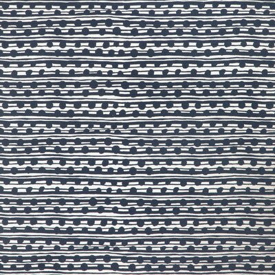 CAROLINE CECIL TEXTILES CCF-2311.1650.0 GAMAL DARK NAVY/OYSTER Fabric